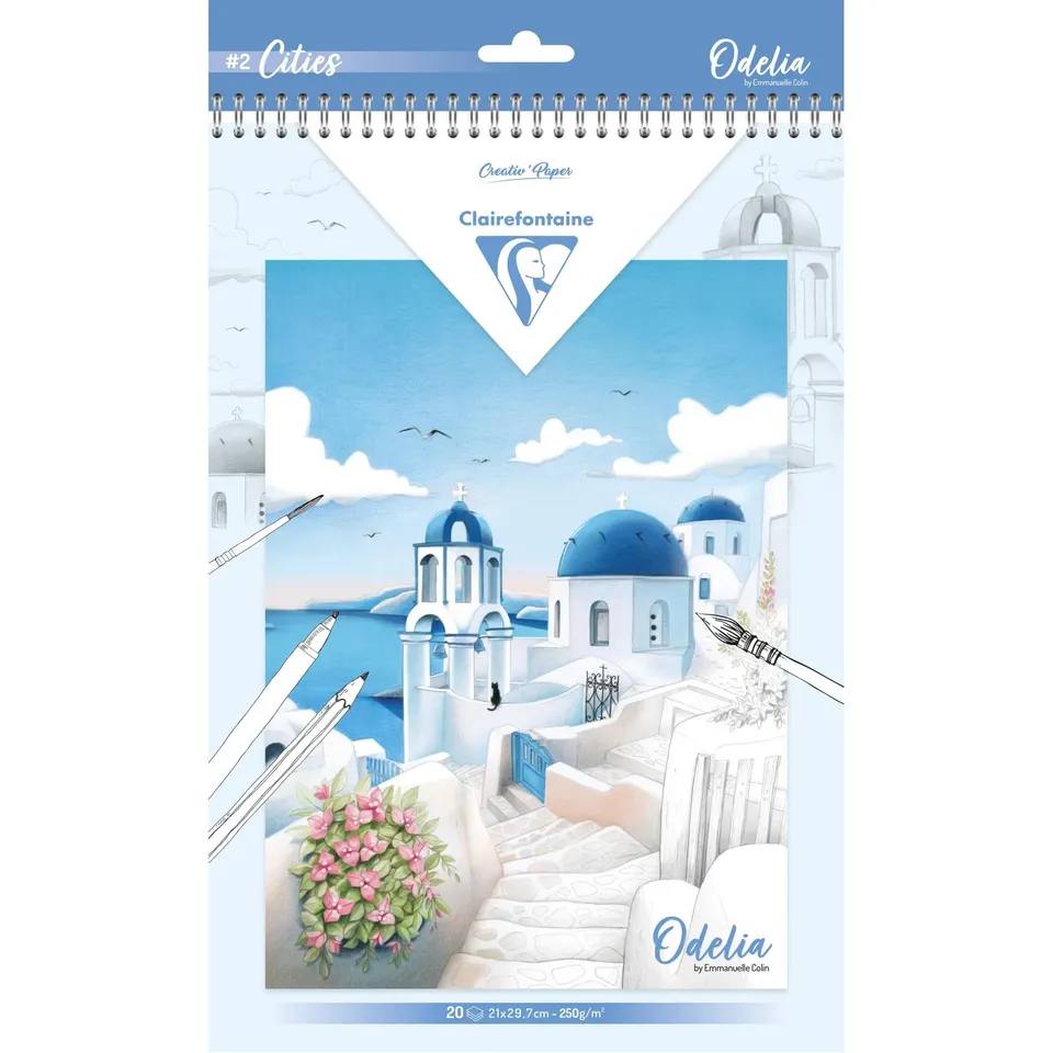 clairefontaine-painton-bloc-coloriage-villes-a4-20-feuilles-250g image 1