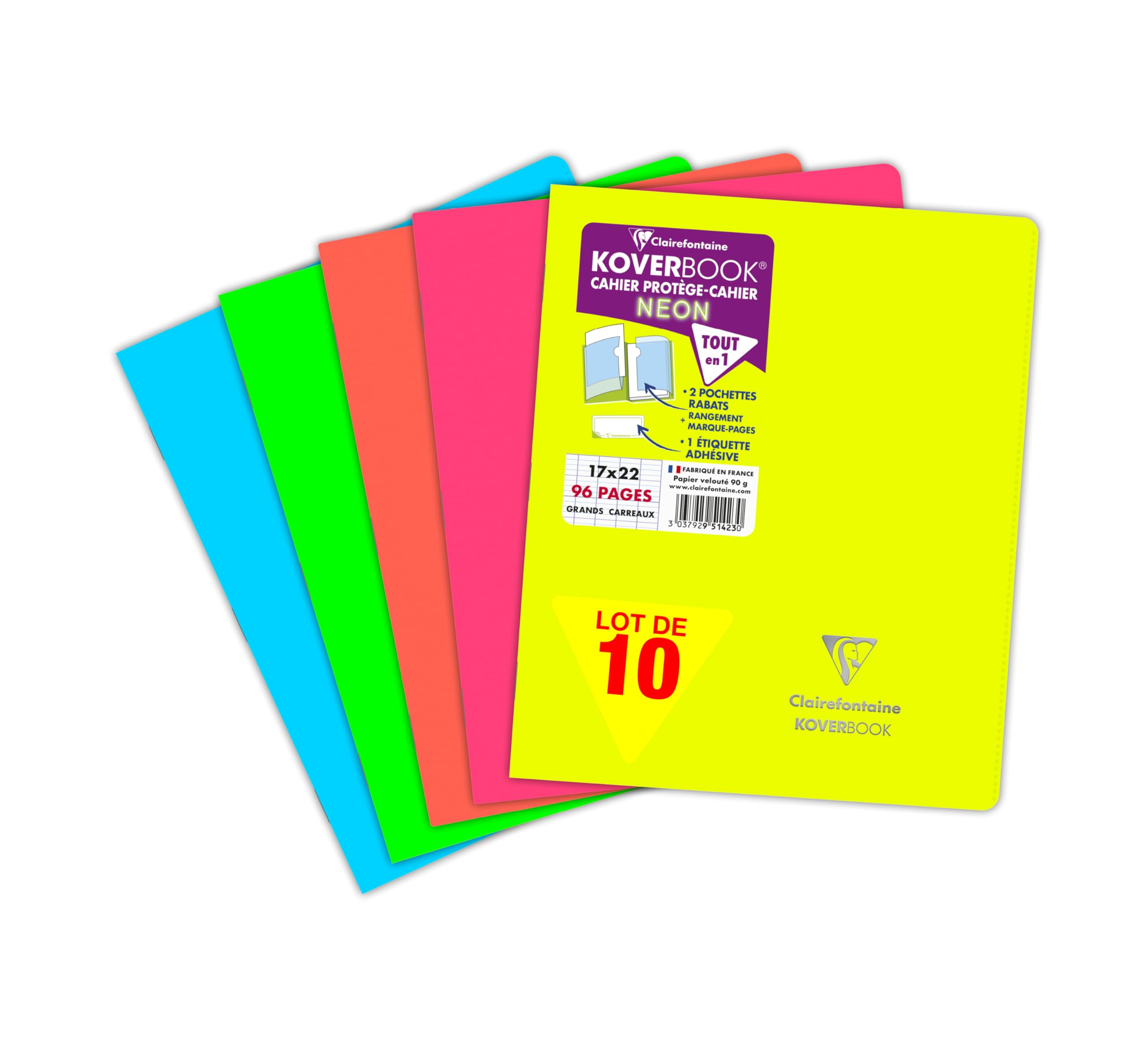 clairefontaine-koverbook-neon-carnet-11x17-96p-lign-couleur-al-atoire image 8