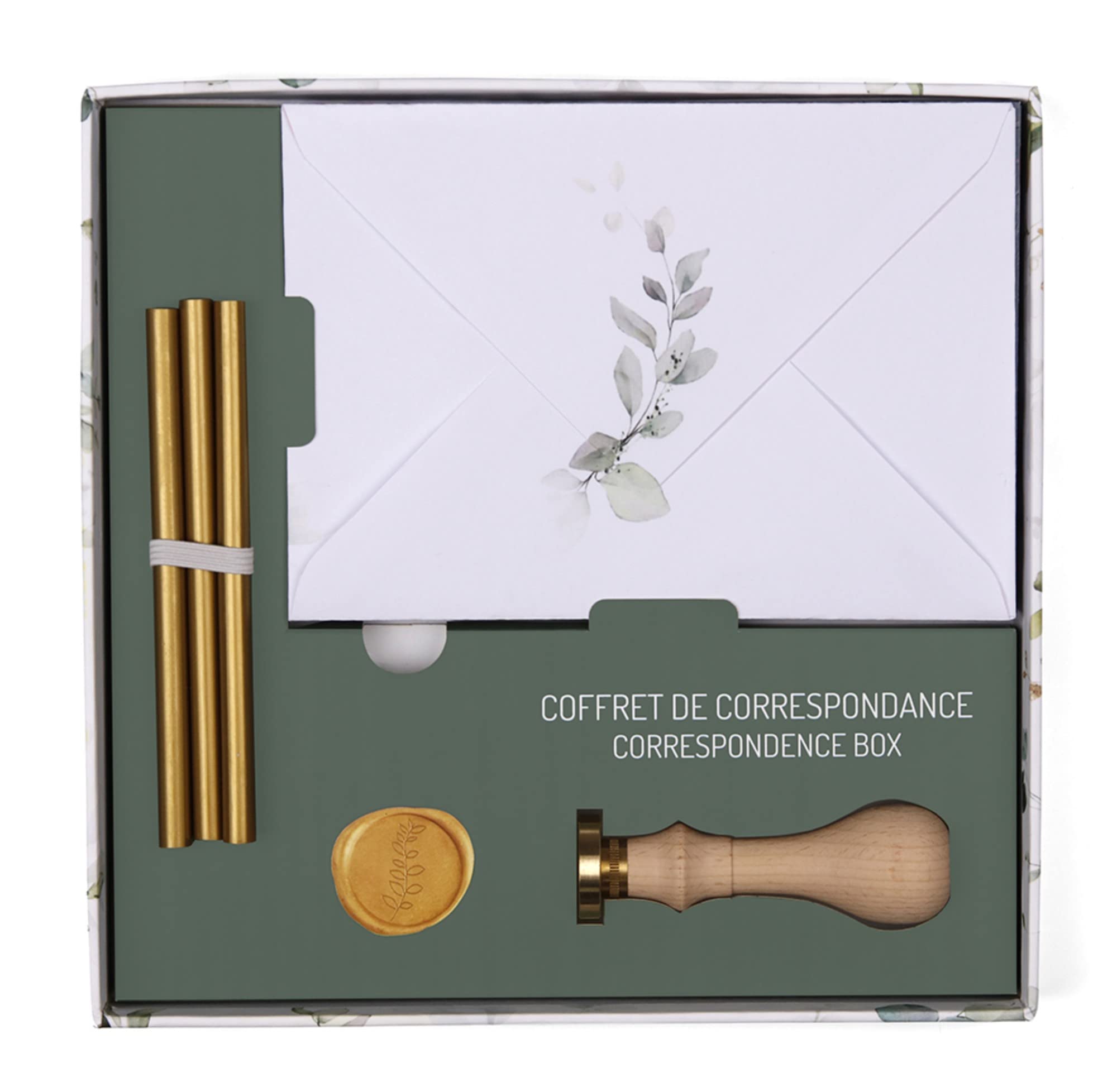 clairefontaine-pollen-20050c-coffret-eucalyptus-20-enveloppes-c6 image 1
