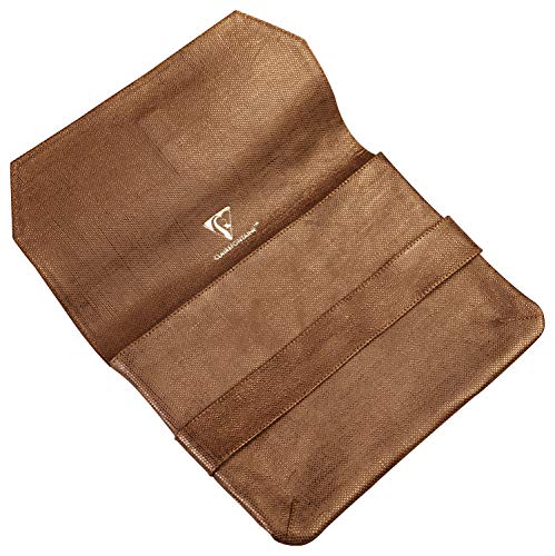 clairefontaine-age-bag-pochette-cuir-bronze-26x18-cm image 7