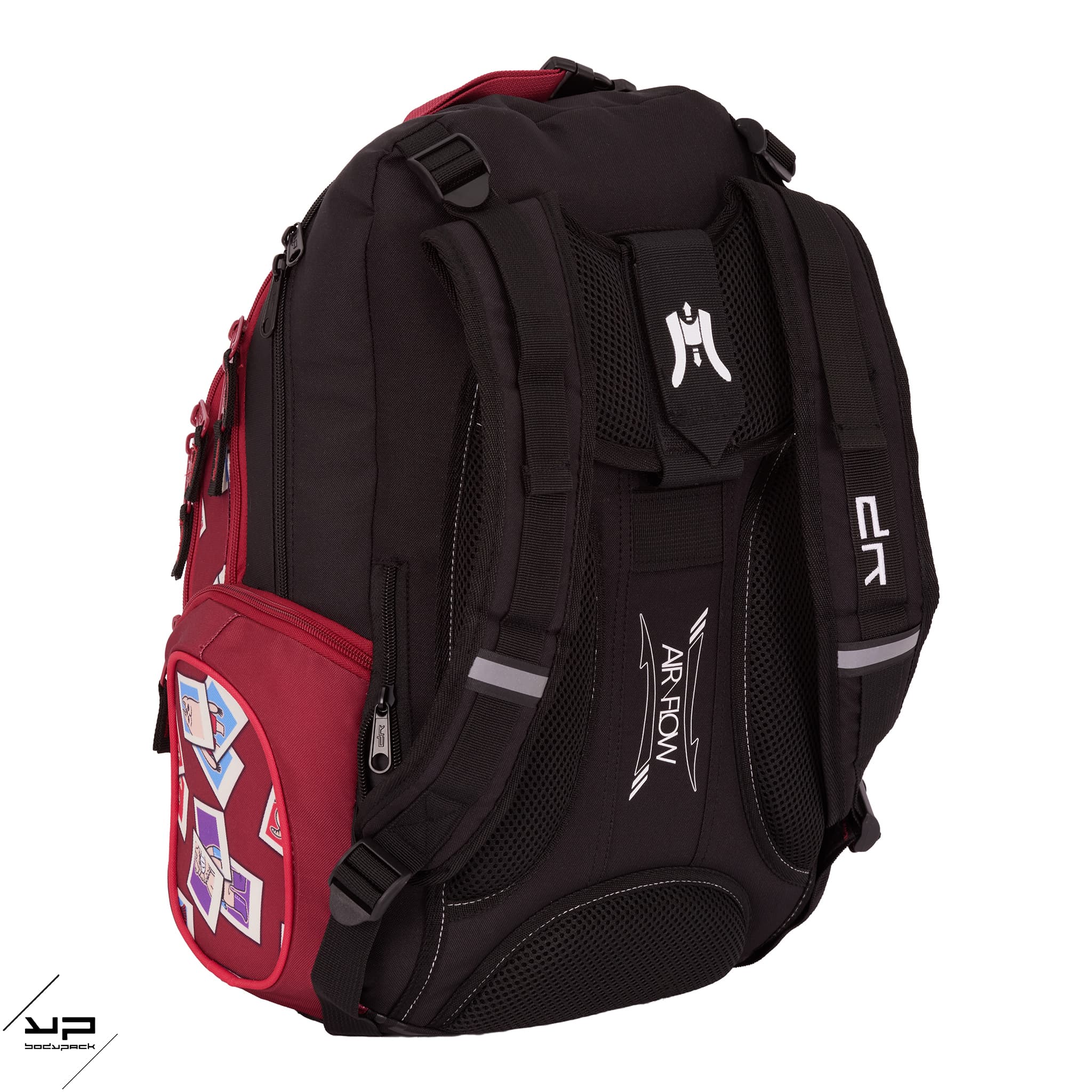 bodypack-college-lycee-sac-a-dos-insta-rouge-dos-reglable image 3