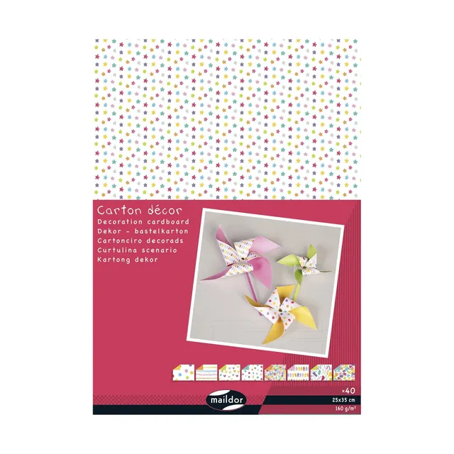clairefontaine-tulip-carton-d-cor-gribouillage-40-feuilles-25x35 image 1