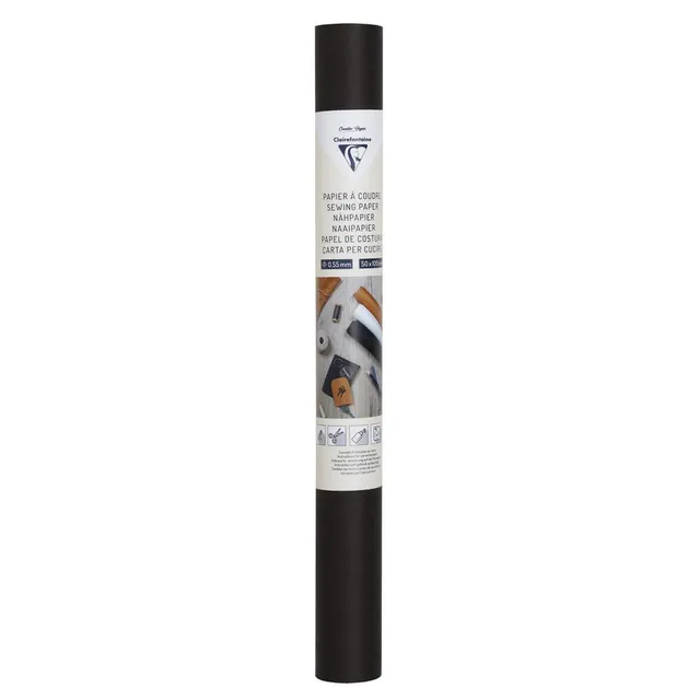 clairefontaine-tulip-papier-coudre-noir-rouleau-50x100-cm image 1