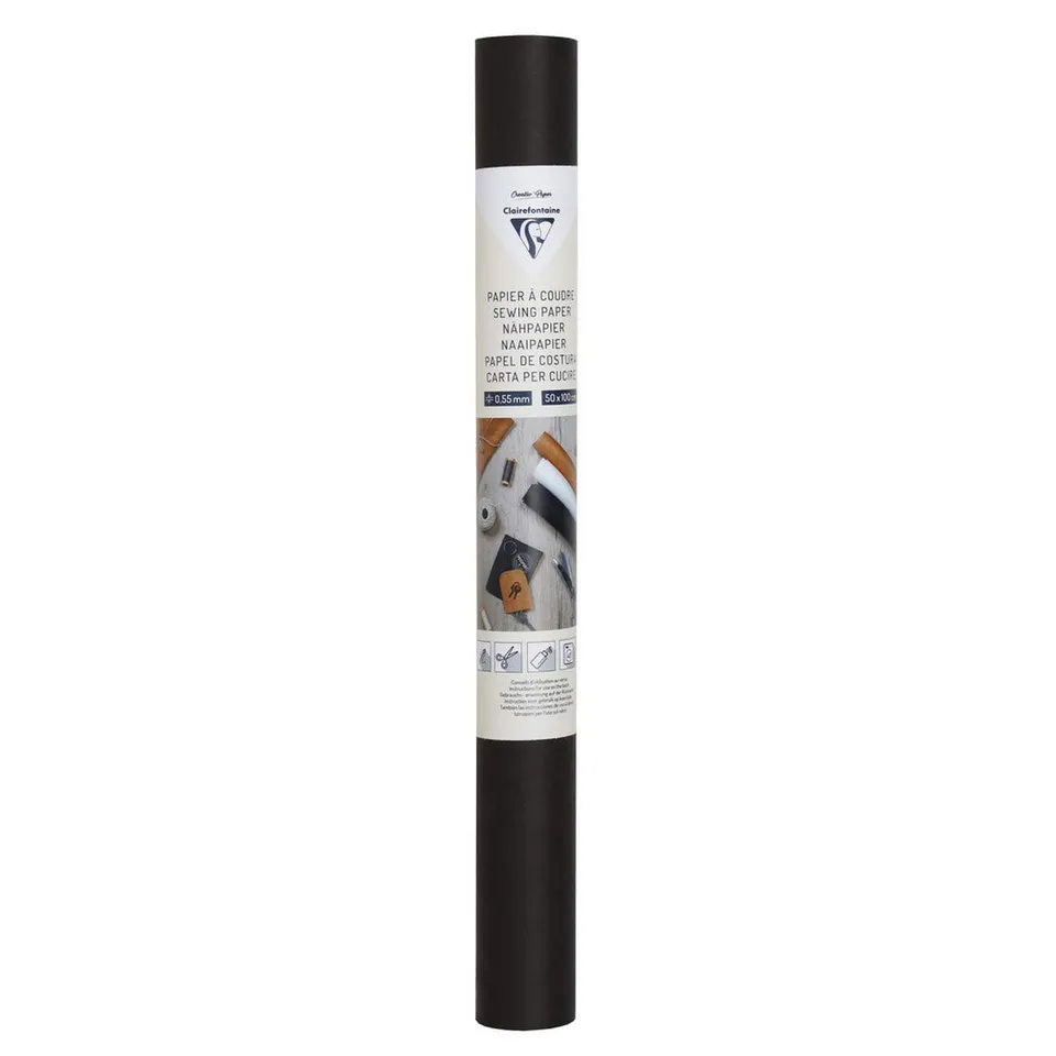 clairefontaine-tulip-papier-coudre-noir-rouleau-50x100-cm image 1