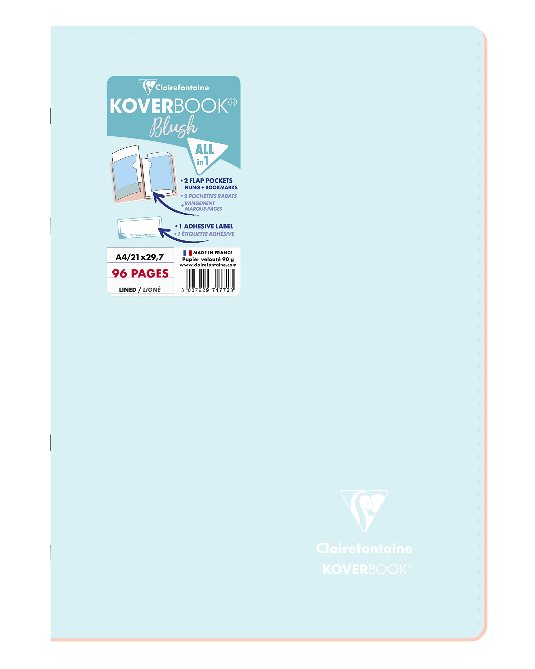 clairefontaine-koverbook-971779c-cahier-a4-lign-corail-96p image 7