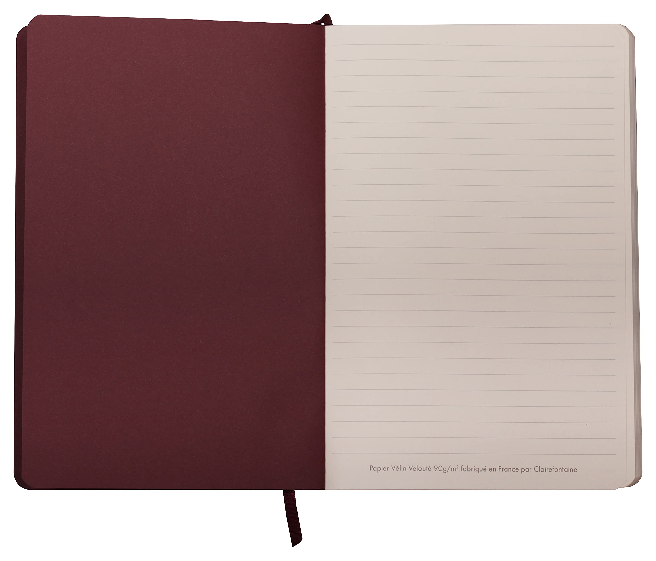 clairefontaine-age-bag-400093c-carnet-a5-cuir-cerise-lign image 6