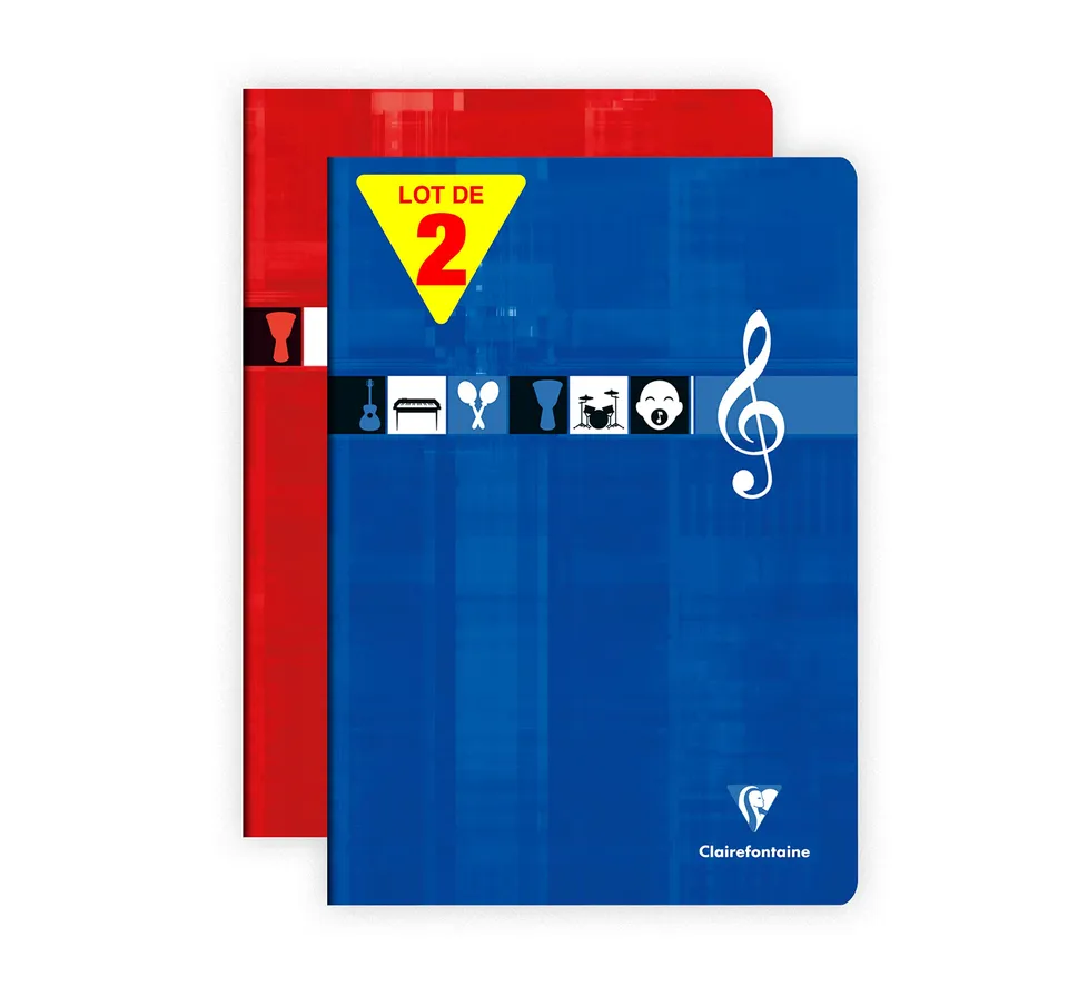 clairefontaine-63117-cahiers-a4-agraf-s-48p-grands-carreaux-x2 image 1