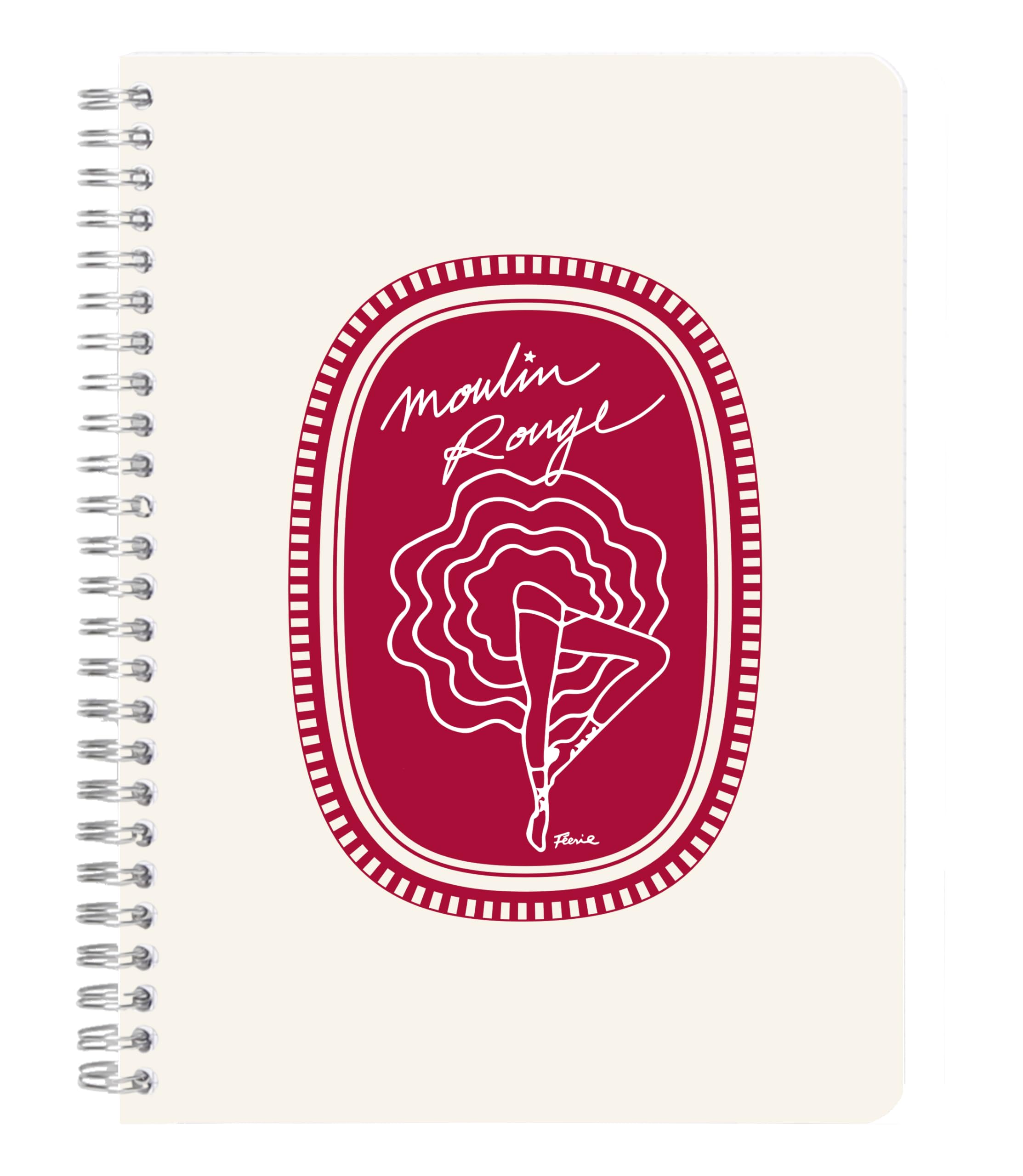 clairefontaine-moulin-rouge-carnet-spirale-a5-148p-lign image 1