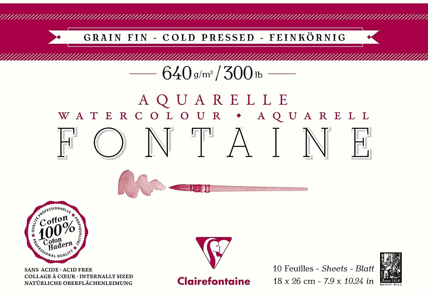 clairefontaine-fontaine-bloc-aquarelle-26x36-cm-640g-grain-fin image 5
