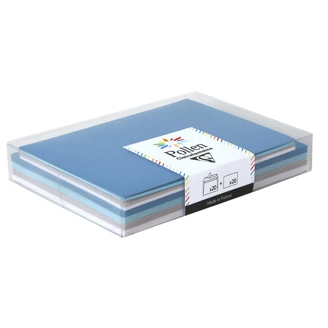 clairefontaine-pollen-coffret-c6-20-cartes-enveloppes-min-ral image 1