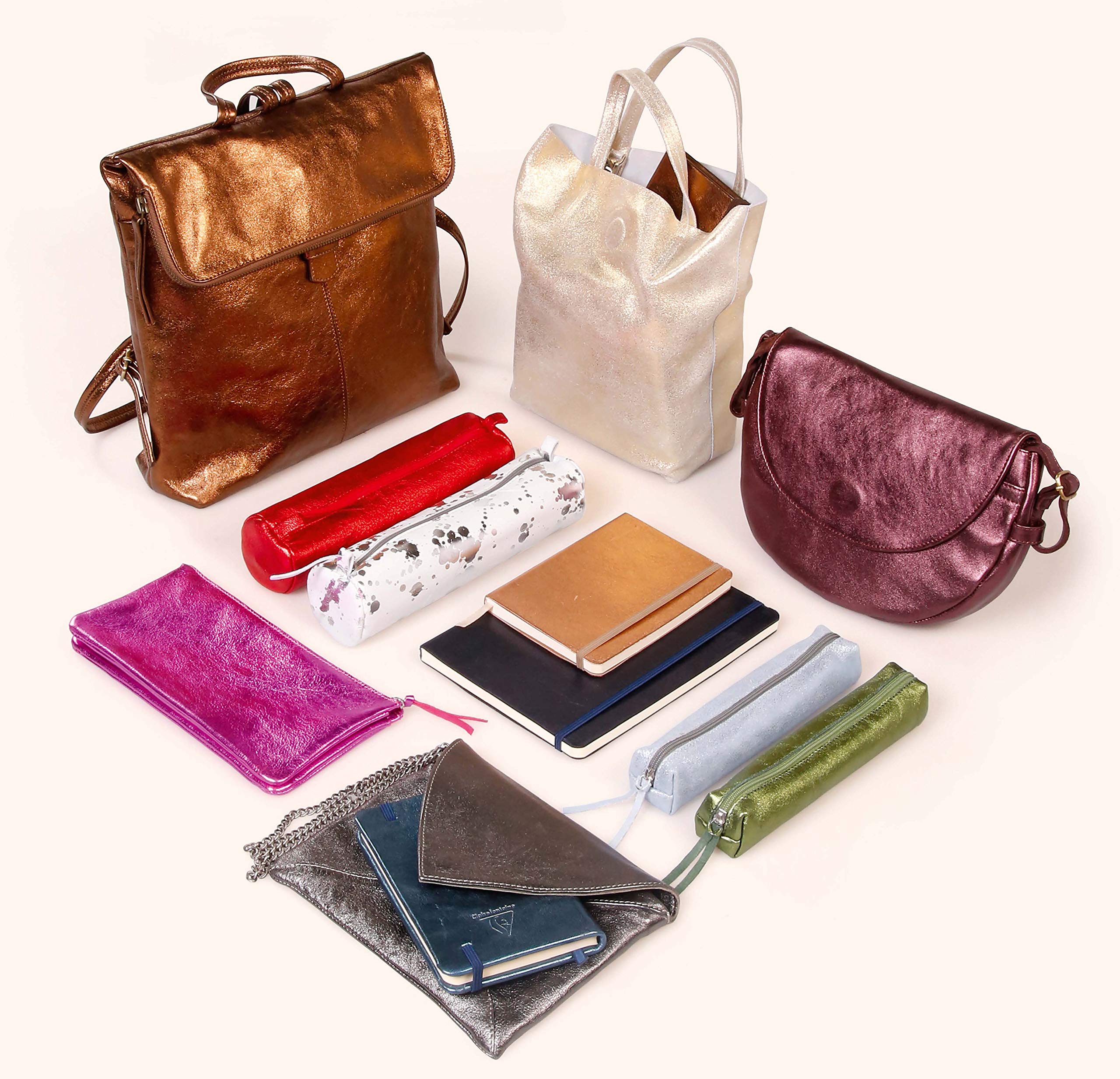 clairefontaine-age-bag-400100c-carnet-cuir-cerise-a5-lign image 5
