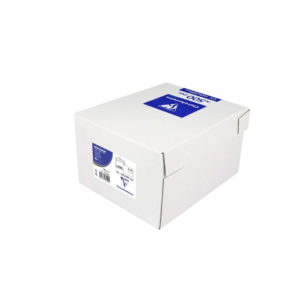 clairefontaine-10342c-enveloppes-c5-fen-tre-500-blanches-90g image 2