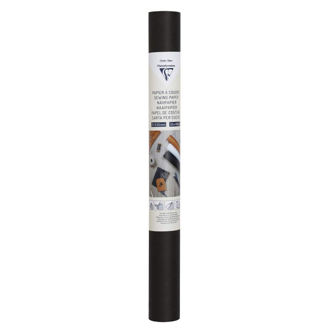 clairefontaine-tulip-papier-coudre-noir-rouleau-50x100-cm image 1