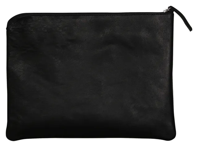 clairefontaine-age-bag-410136c-pochette-cuir-agneau-noir-26x19-cm image 1