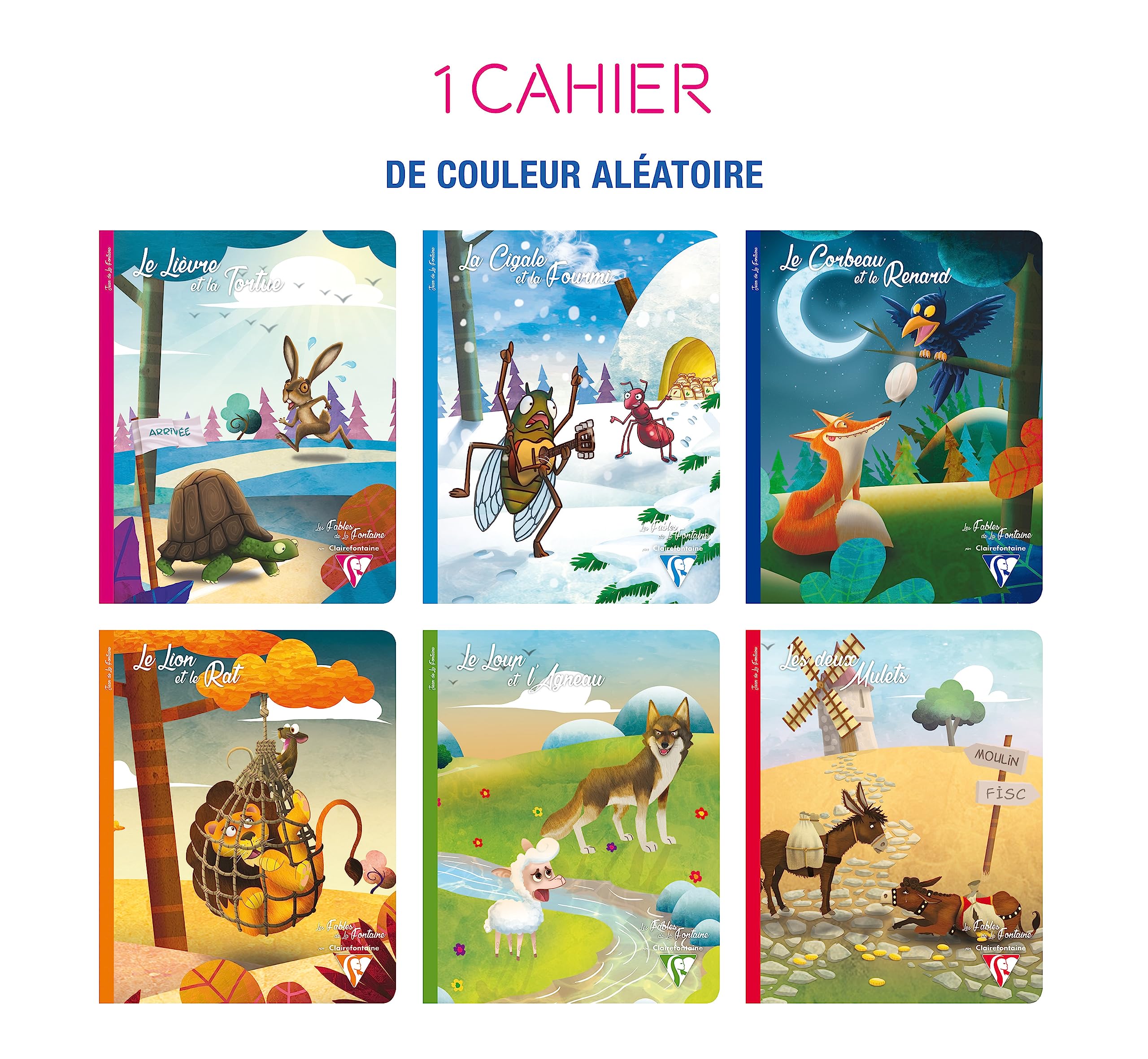 clairefontaine-fables-fontaine-36741c-cahier-17x22-grands-carreaux image 2