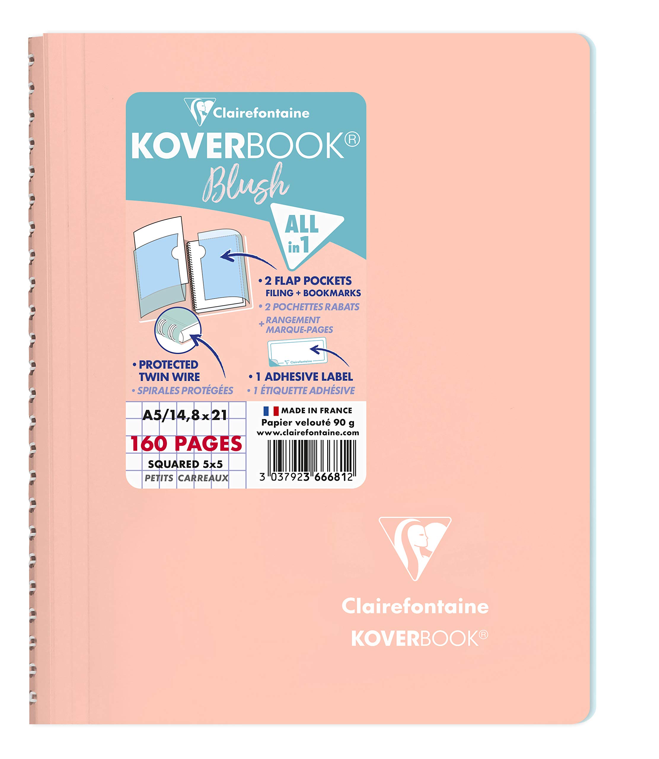 clairefontaine-koverbook-blush-366681c-carnet-a5-160-pages-carreaux image 2