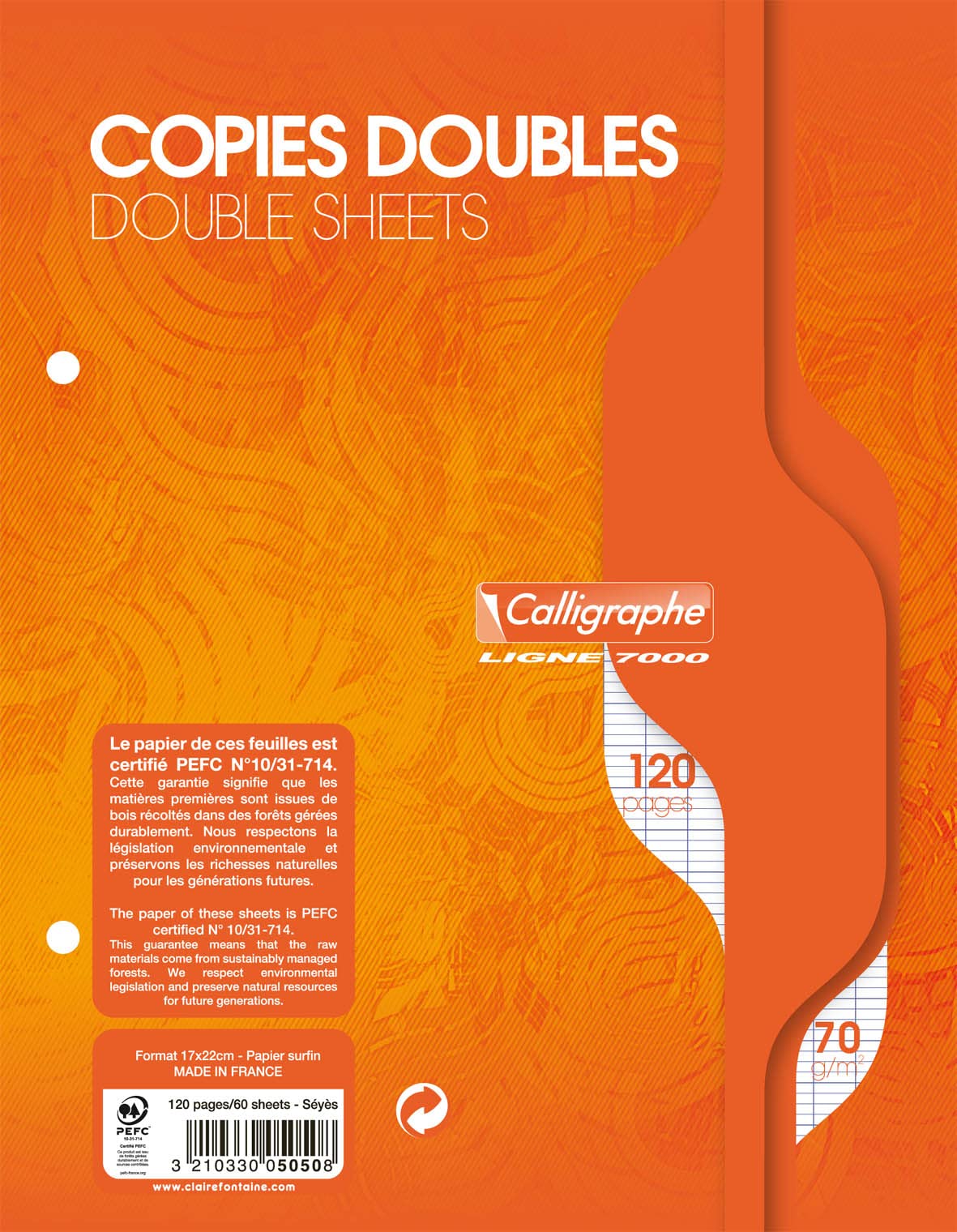 clairefontaine-calligraphe-5080c-copies-doubles-17x22-200p-grands-carreaux image 4