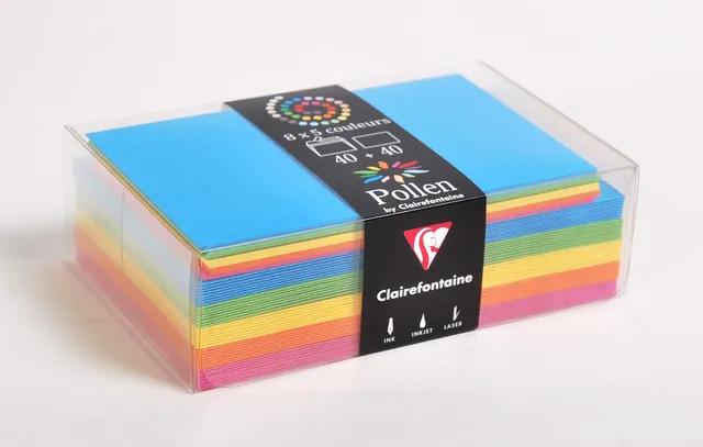 clairefontaine-pollen-coffret-cartes-enveloppes-t-40-40 image 1
