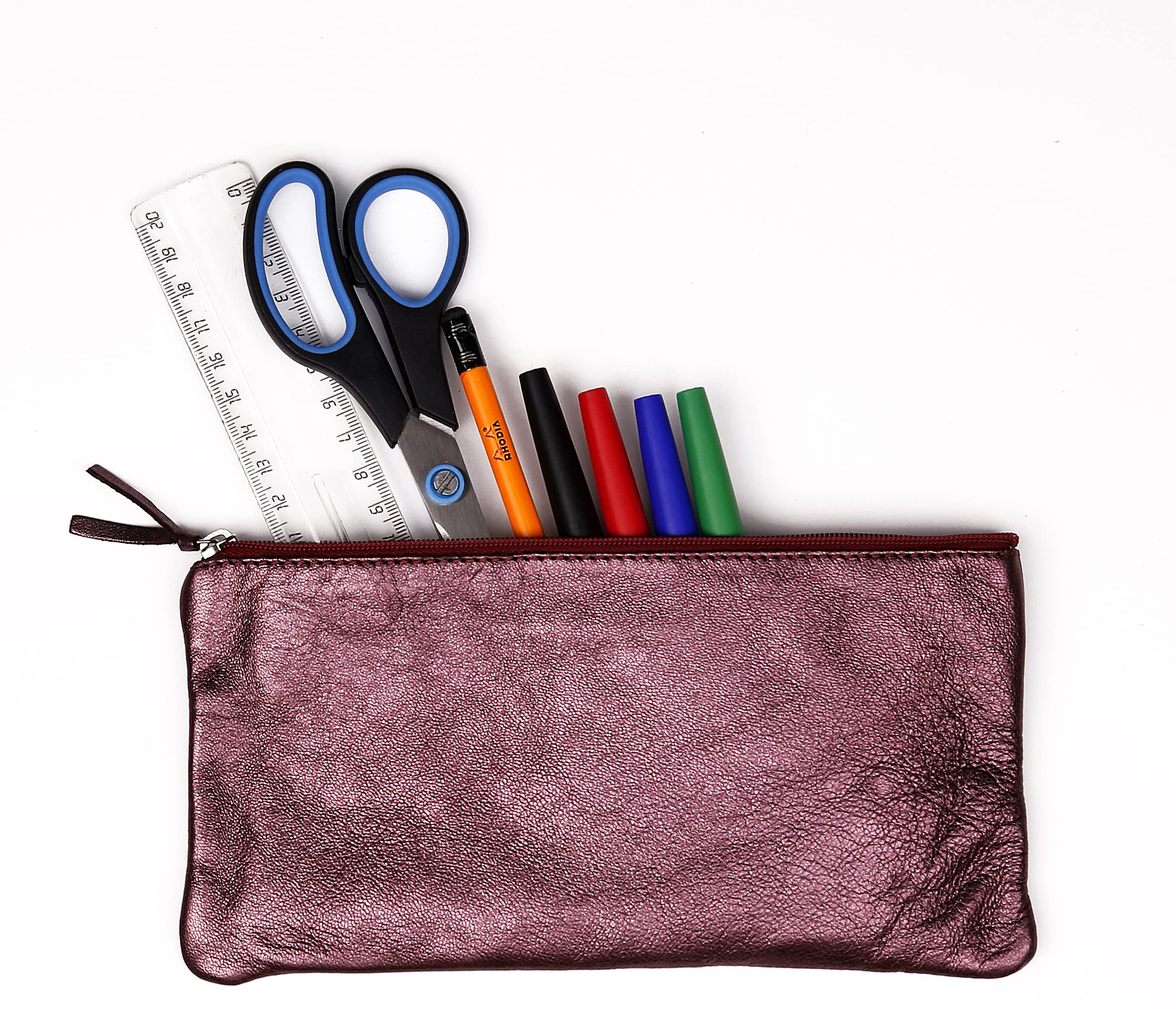 clairefontaine-age-bag-trousse-cuir-cerise-iris-22x11cm image 2