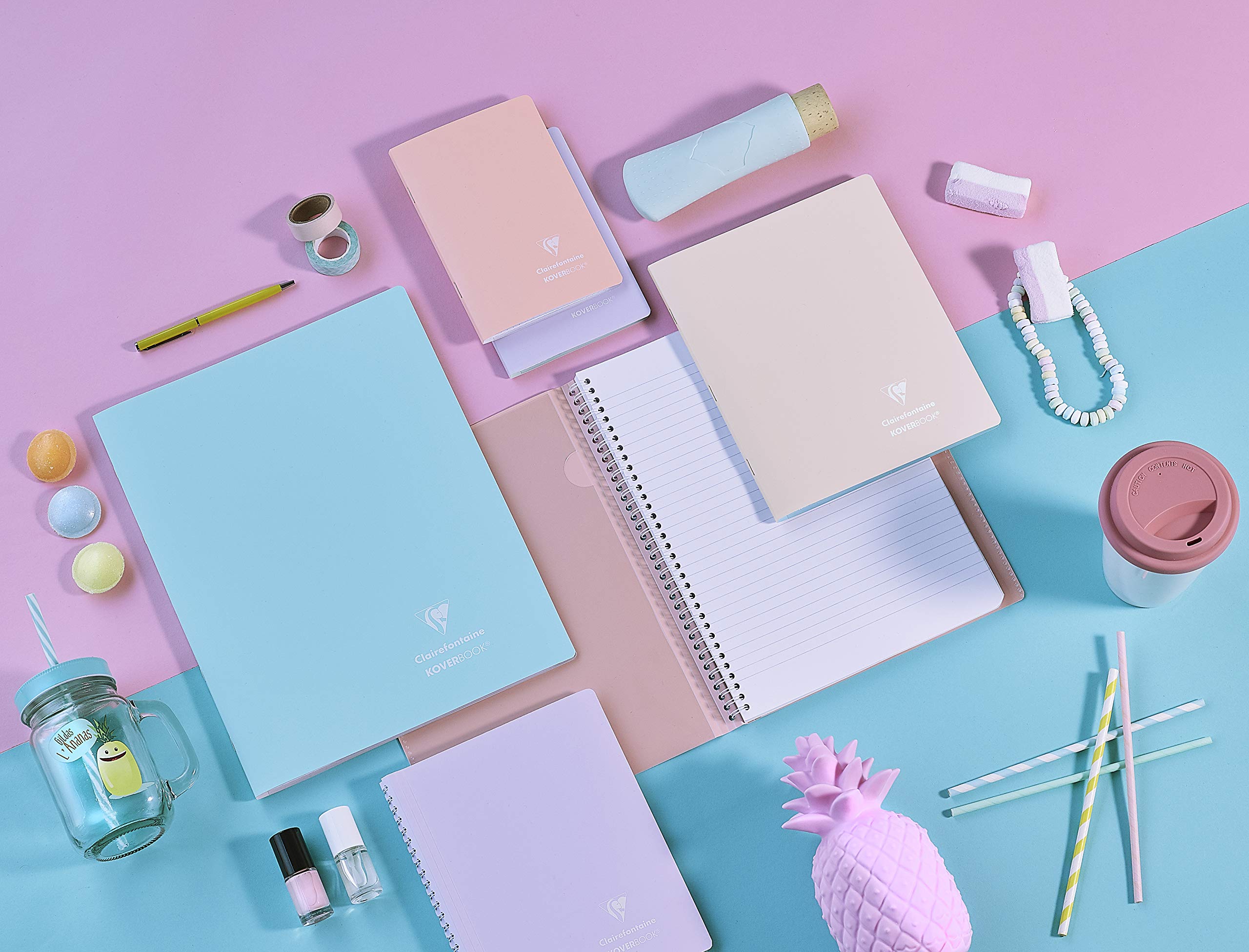 clairefontaine-koverbook-blush-366681c-carnet-a5-160-pages-carreaux image 7