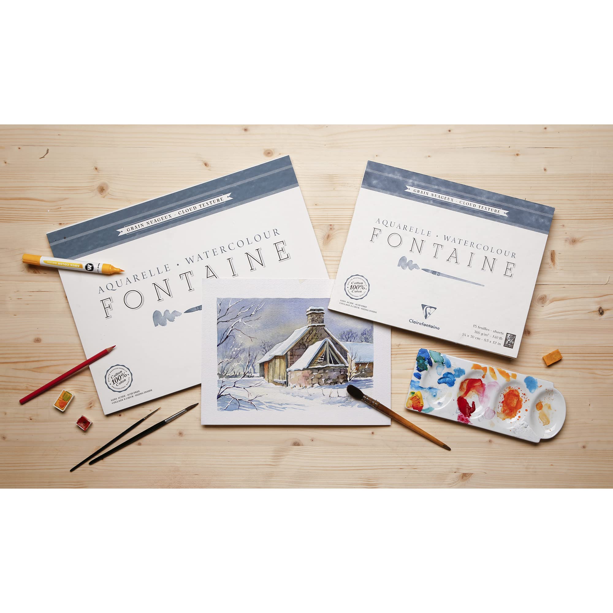 clairefontaine-fontaine-bloc-aquarelle-42x56cm-300g-nuageux image 2