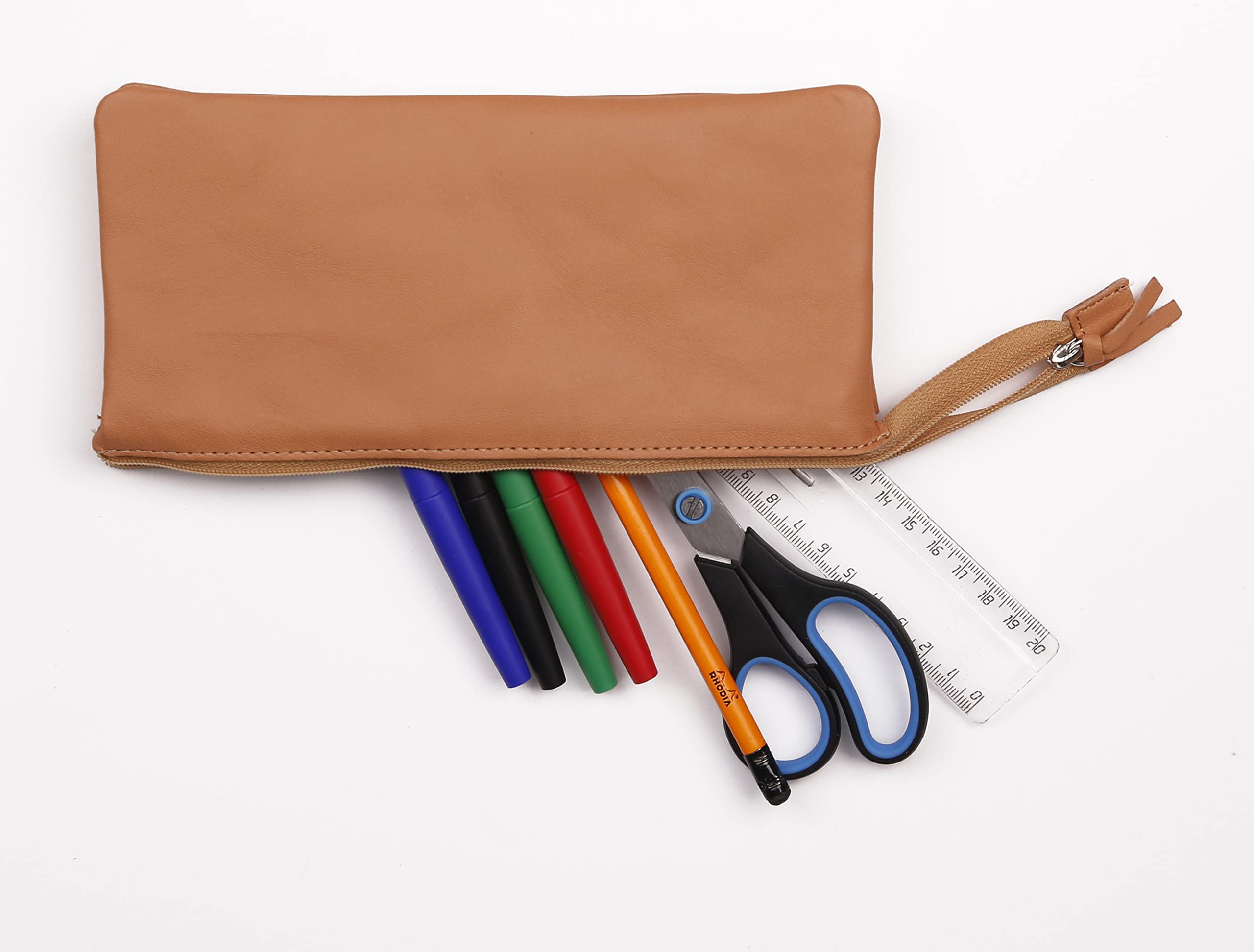 clairefontaine-age-bag-trousse-cuir-8441c-naturel-21cm image 3