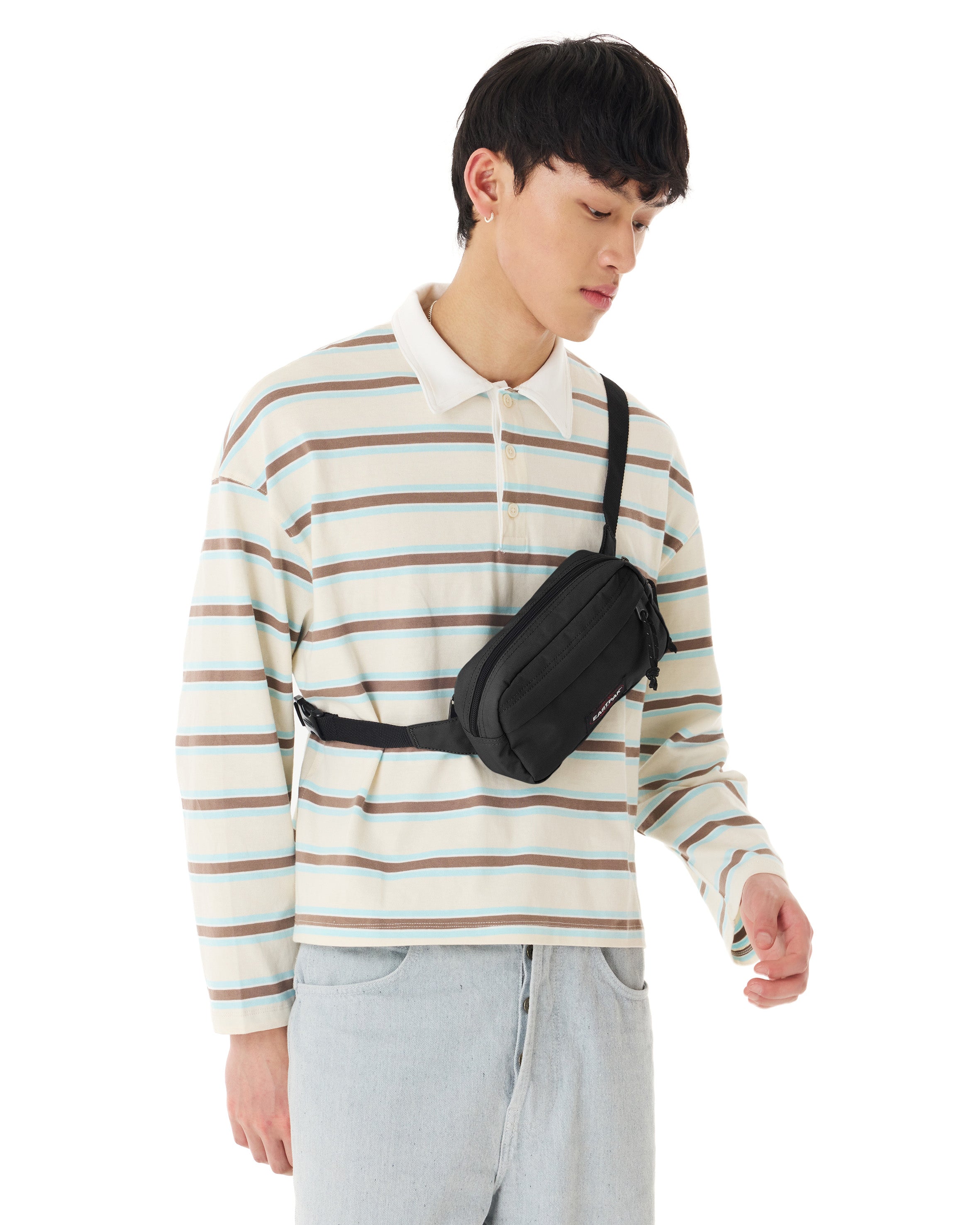 eastpack-bouncer-sac-banane-noir-petit-nylon-poche-zipp-e image 5