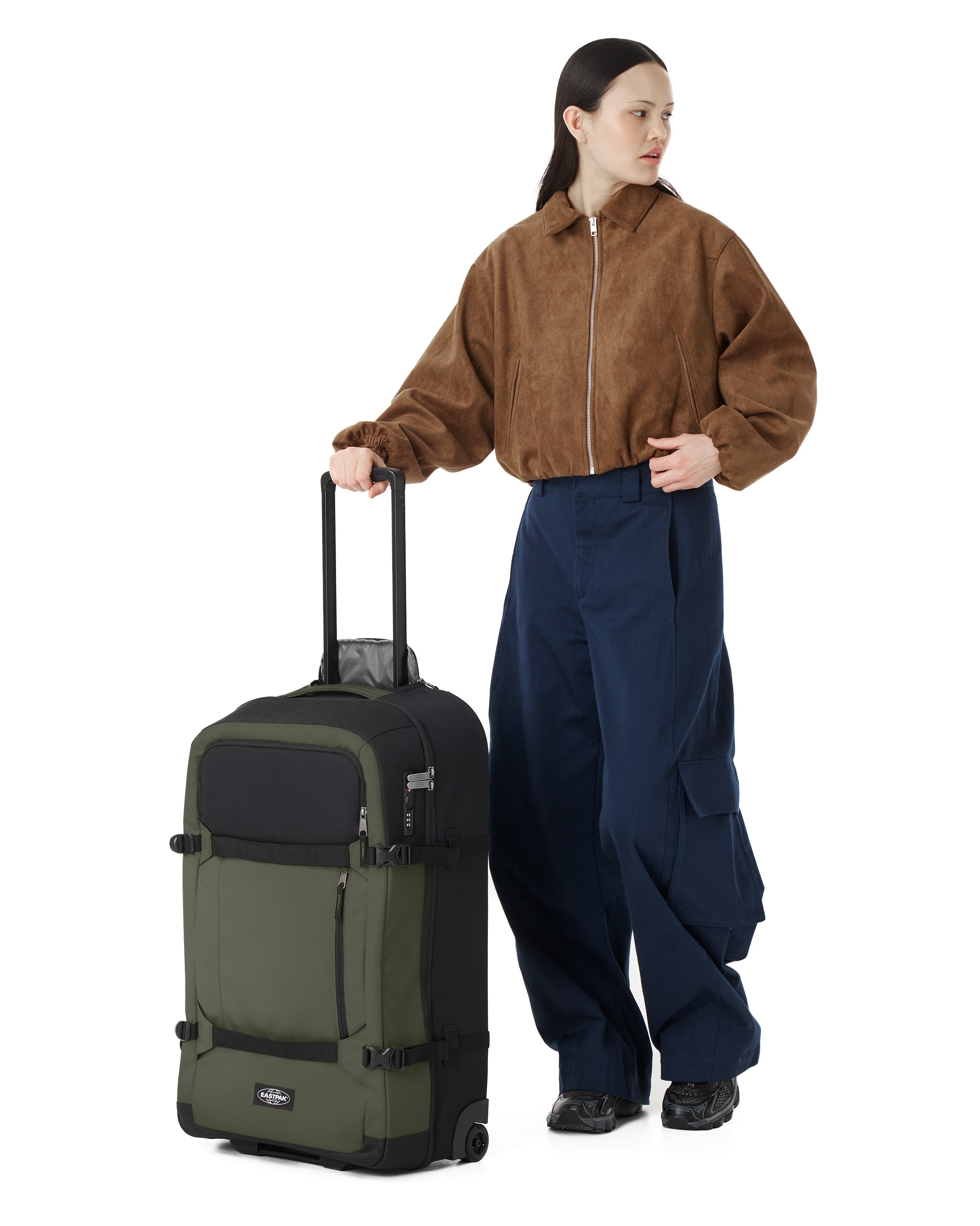 eastpak-transit-r-pro-m-valise-souple-moyen-khaki-d-perlante-tsa image 2