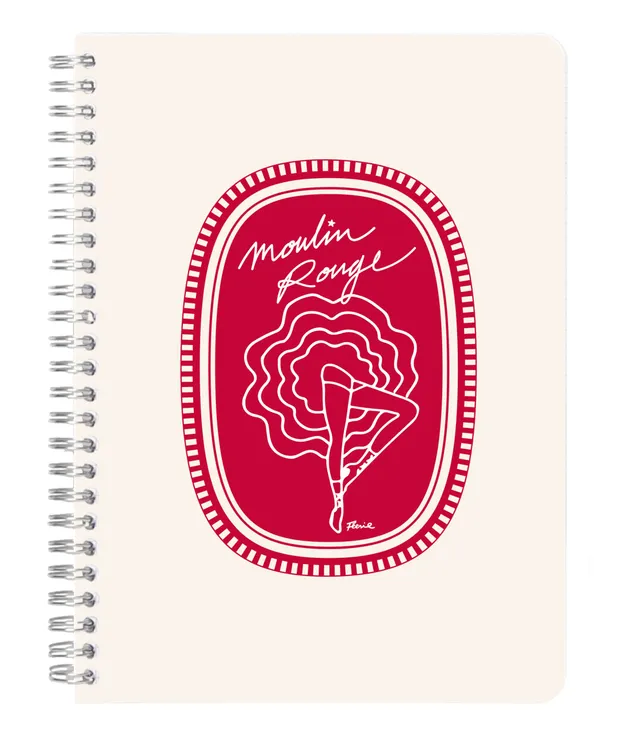 clairefontaine-moulin-rouge-carnet-spirale-a5-148p-lign image 1