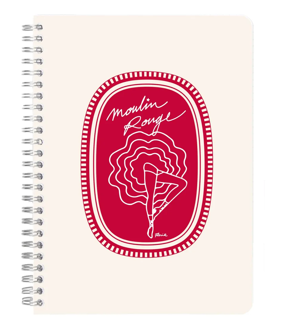 clairefontaine-moulin-rouge-carnet-spirale-a5-148p-lign image 1