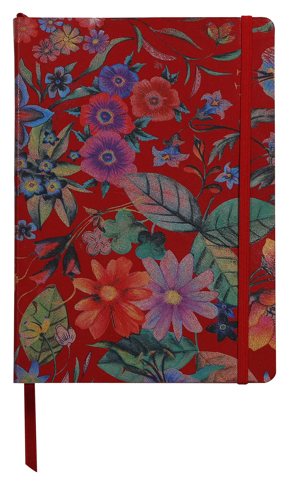 clairefontaine-age-bag-400125c-carnet-cuir-a5-jardin-rouge-rigide image 1