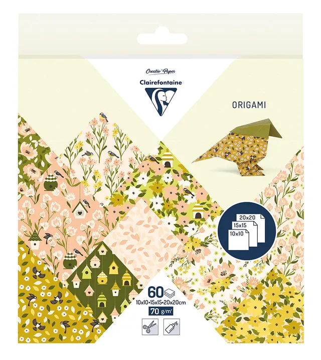 clairefontaine-origami-papier-printemps-60-feuilles-70g image 1