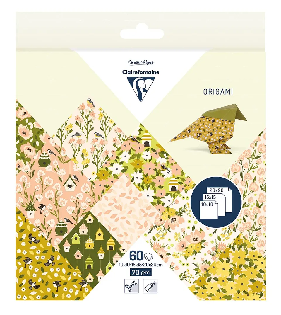 clairefontaine-origami-papier-printemps-60-feuilles-70g image 1