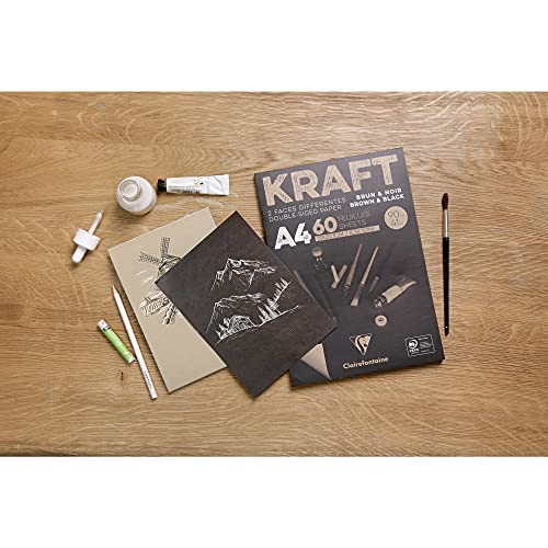 clairefontaine-975818c-bloc-kraft-bicolor-a4-60-feuilles-90g image 4