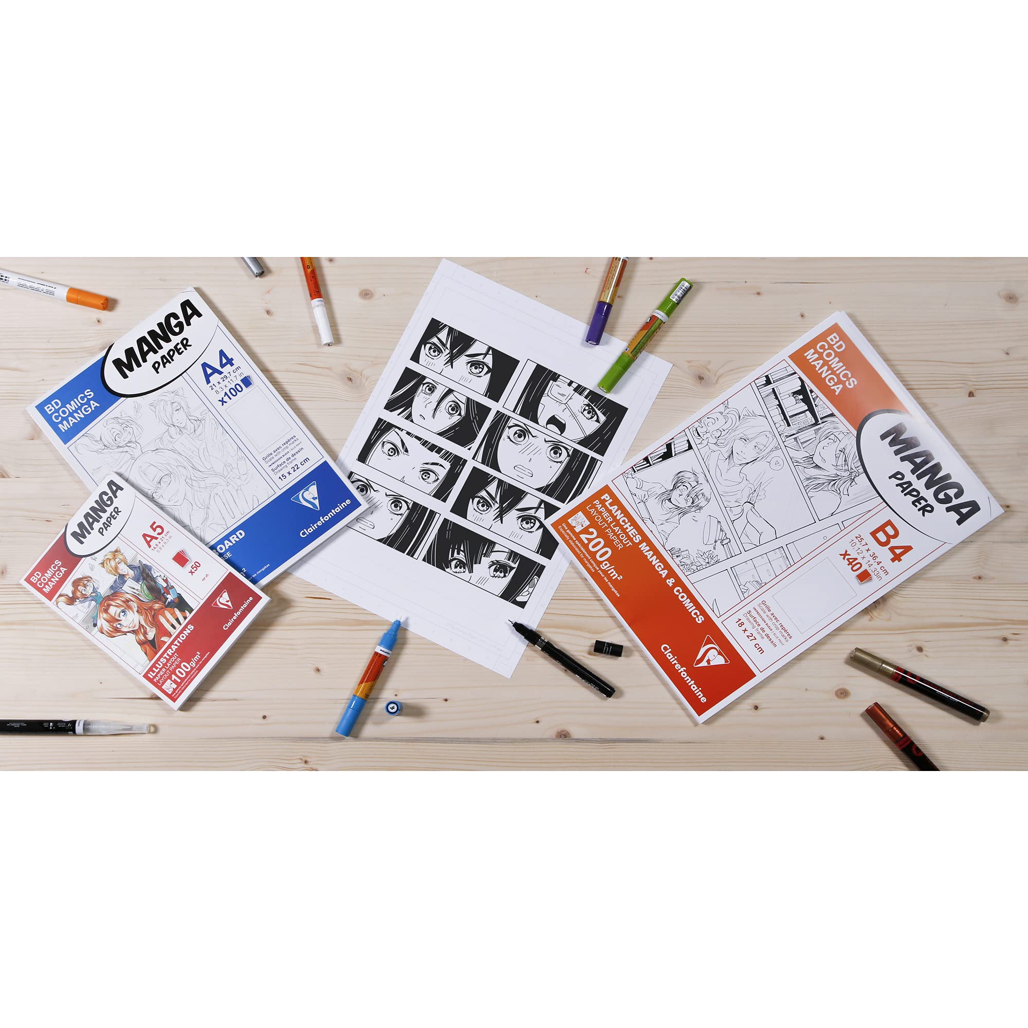 clairefontaine-painton-94044c-papier-manga-a4-uni-200g-x40 image 2