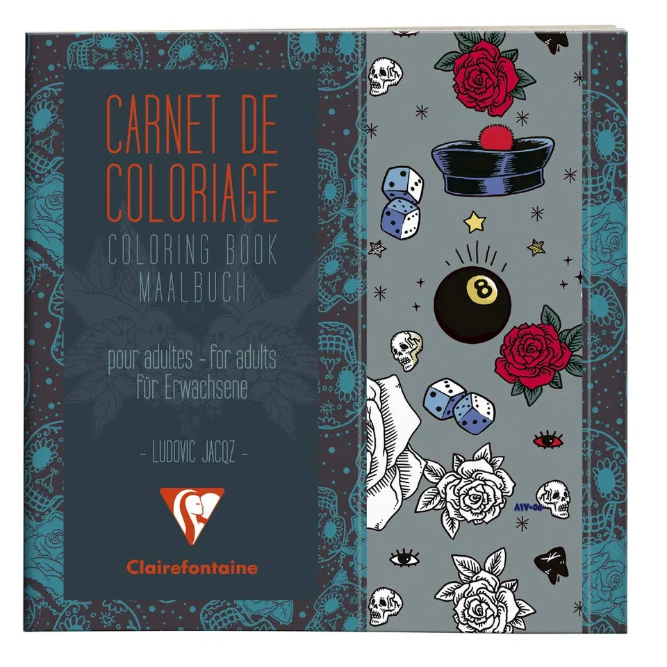 clairefontaine-painton-carnet-coloriage-tattoos-20x20-36-pages image 1