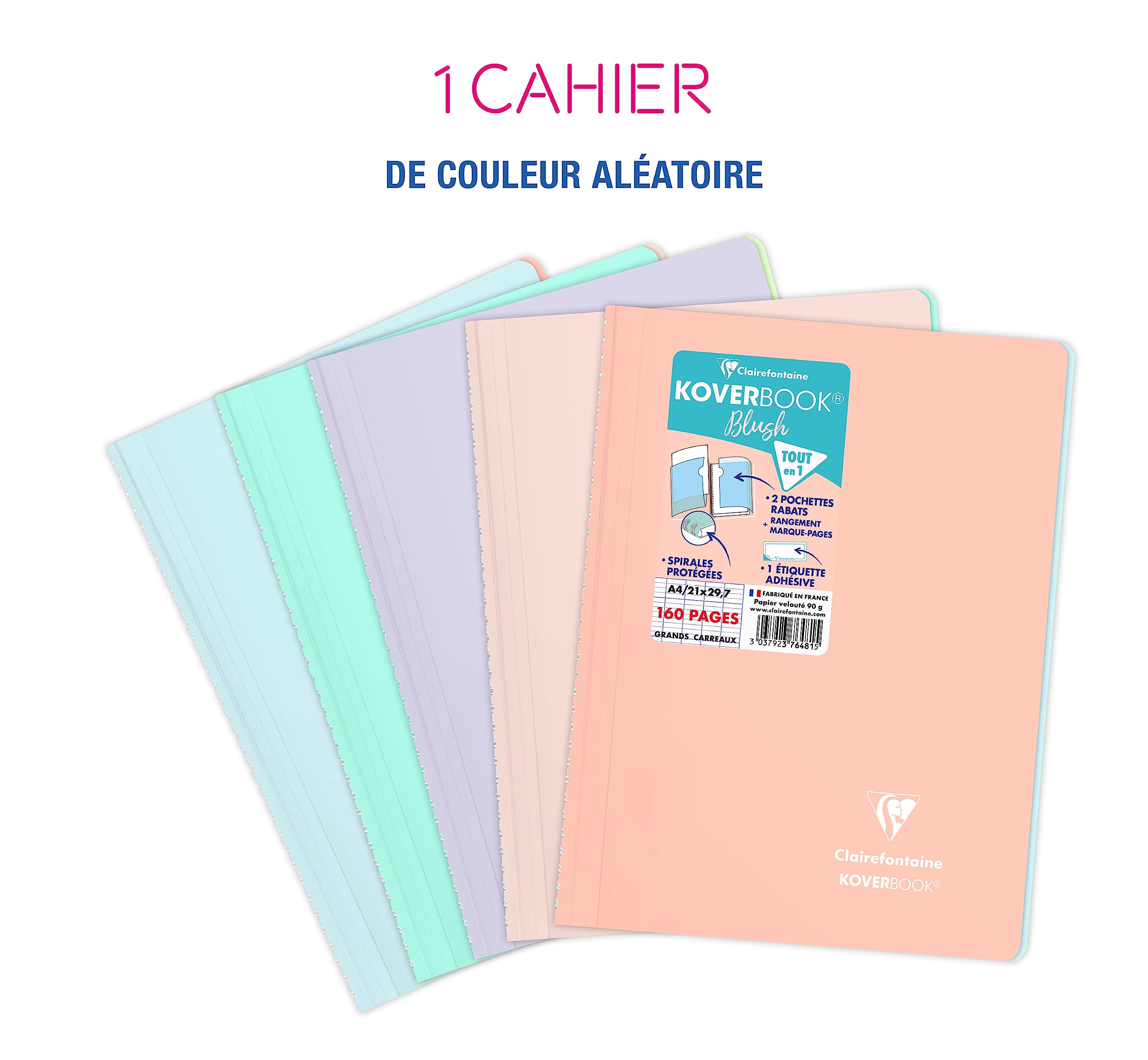 clairefontaine-koverbook-blush-376481c-cahier-spirale-a4-160p image 2