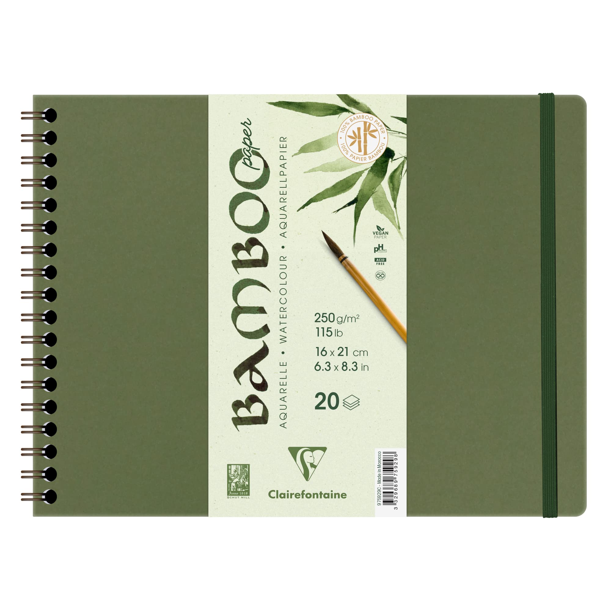 clairefontaine-painton-bamboo-975929c-carnet-21x16cm-250g-bambou image 1