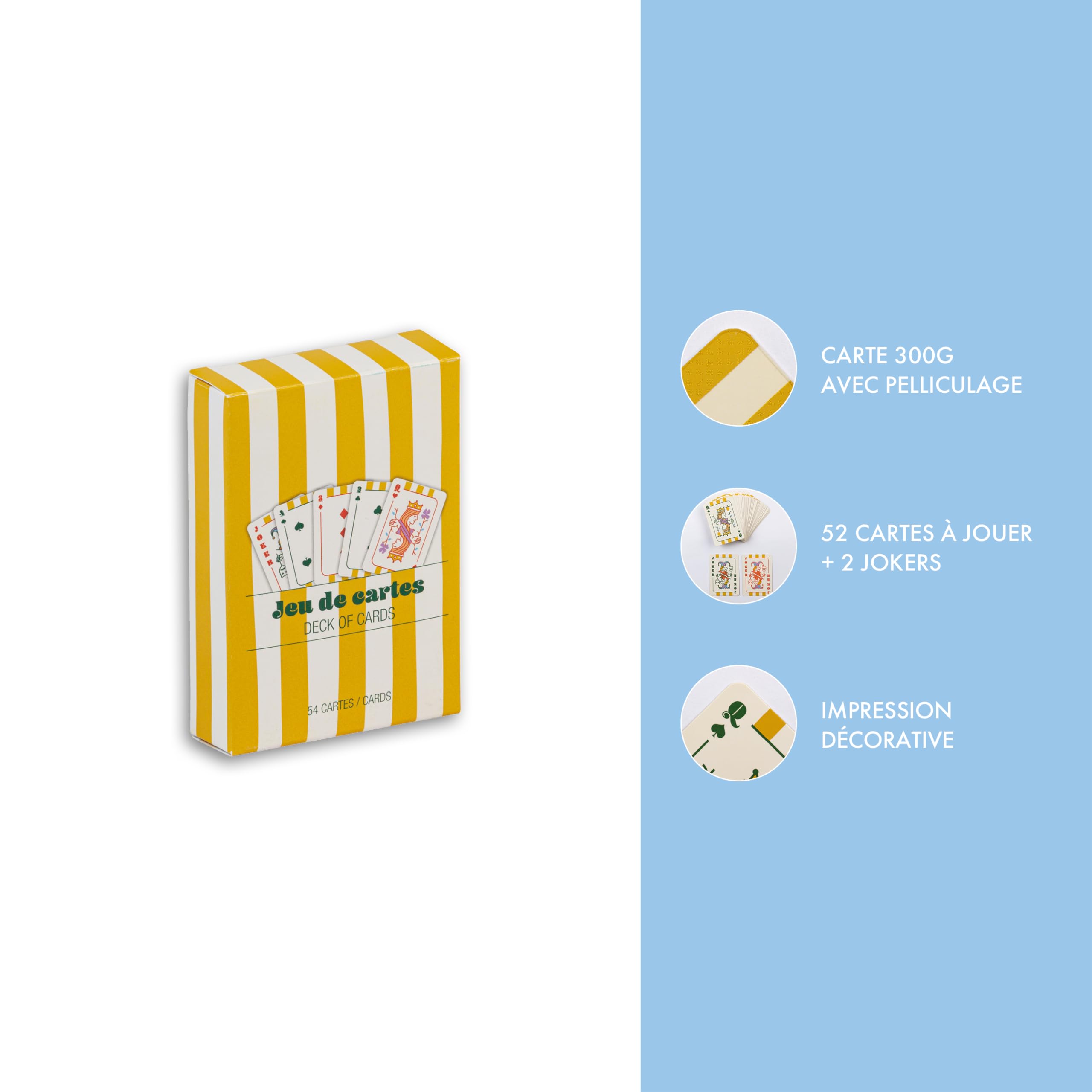 clairefontaine-dolce-amore-116286c-jeu-54-cartes-rayures-jaunes image 3