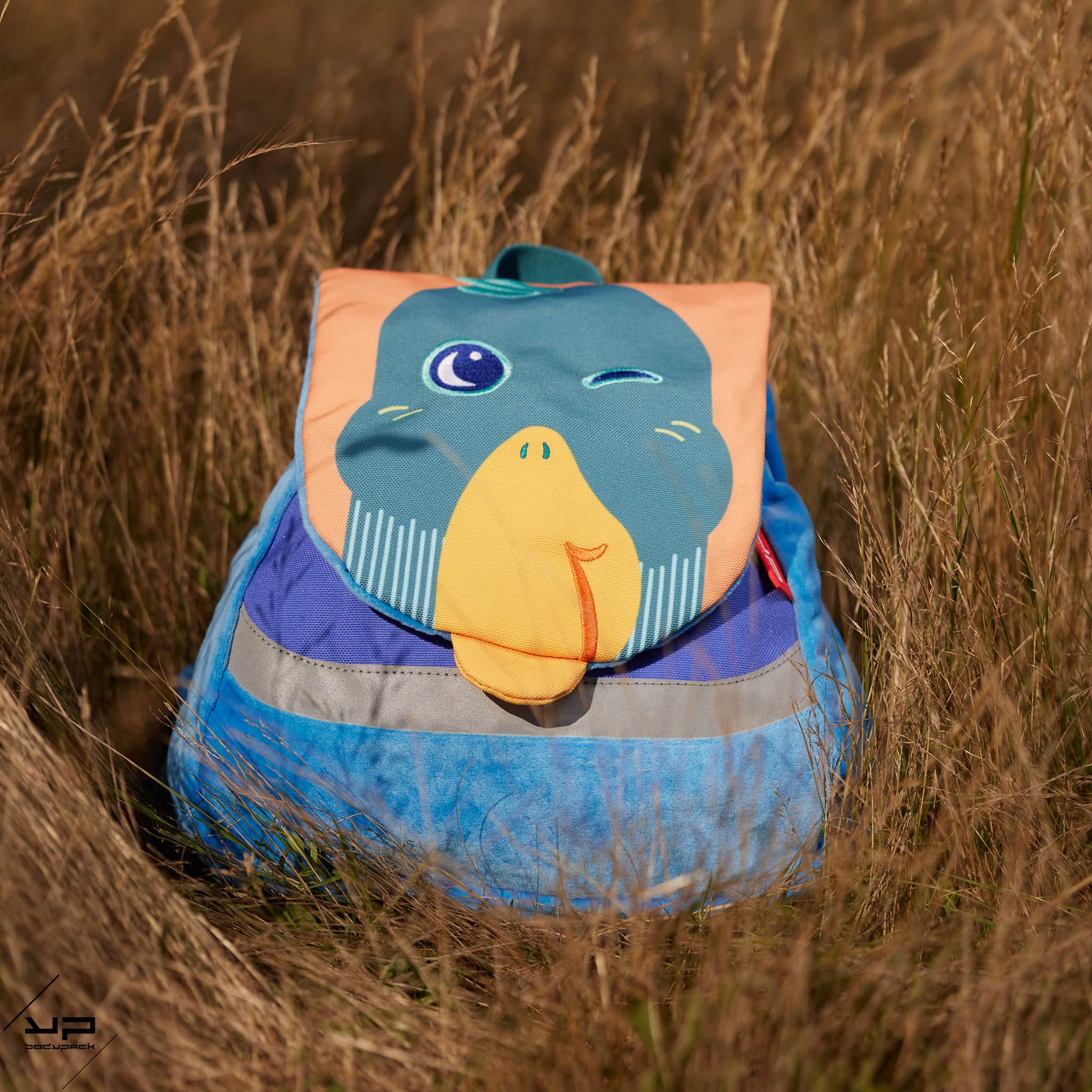 bodypack-maternelle-sac-gouter-canard-bleu-recycle-27-cm image 2
