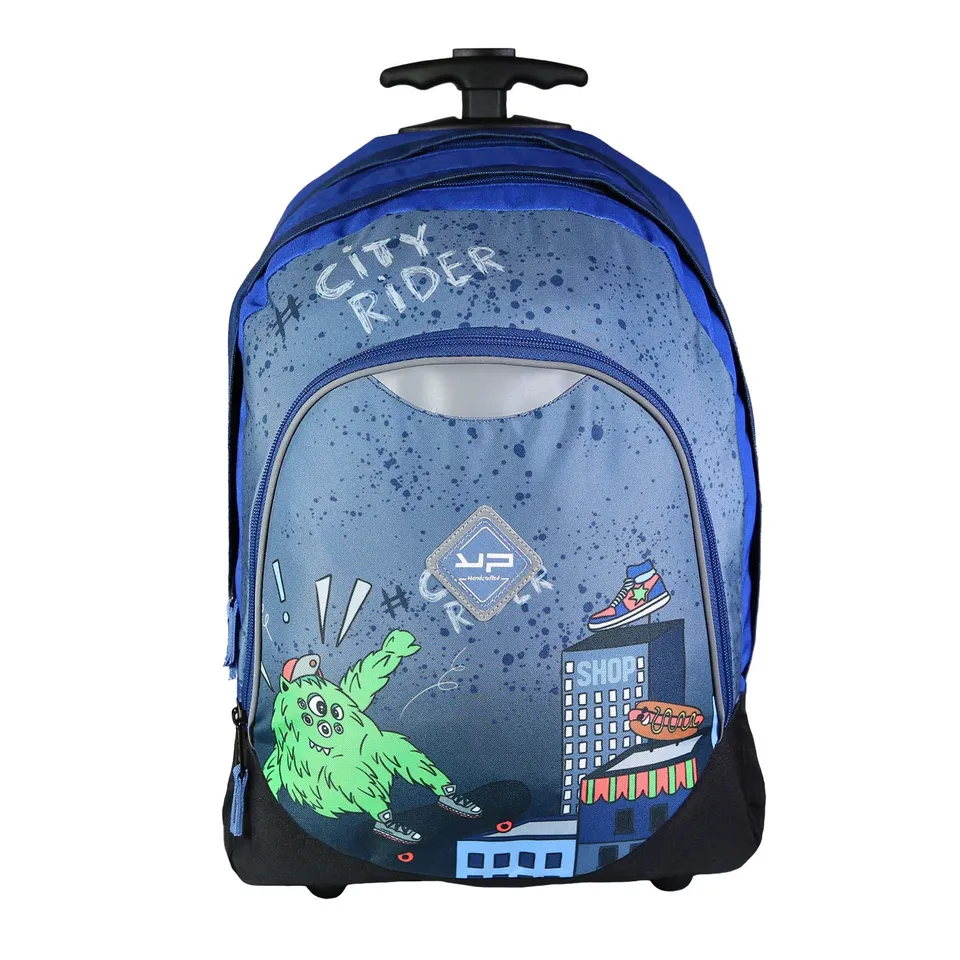 bodypack-primaire-sac-dos-roulettes-monster-bleu-2-compartiments image 1