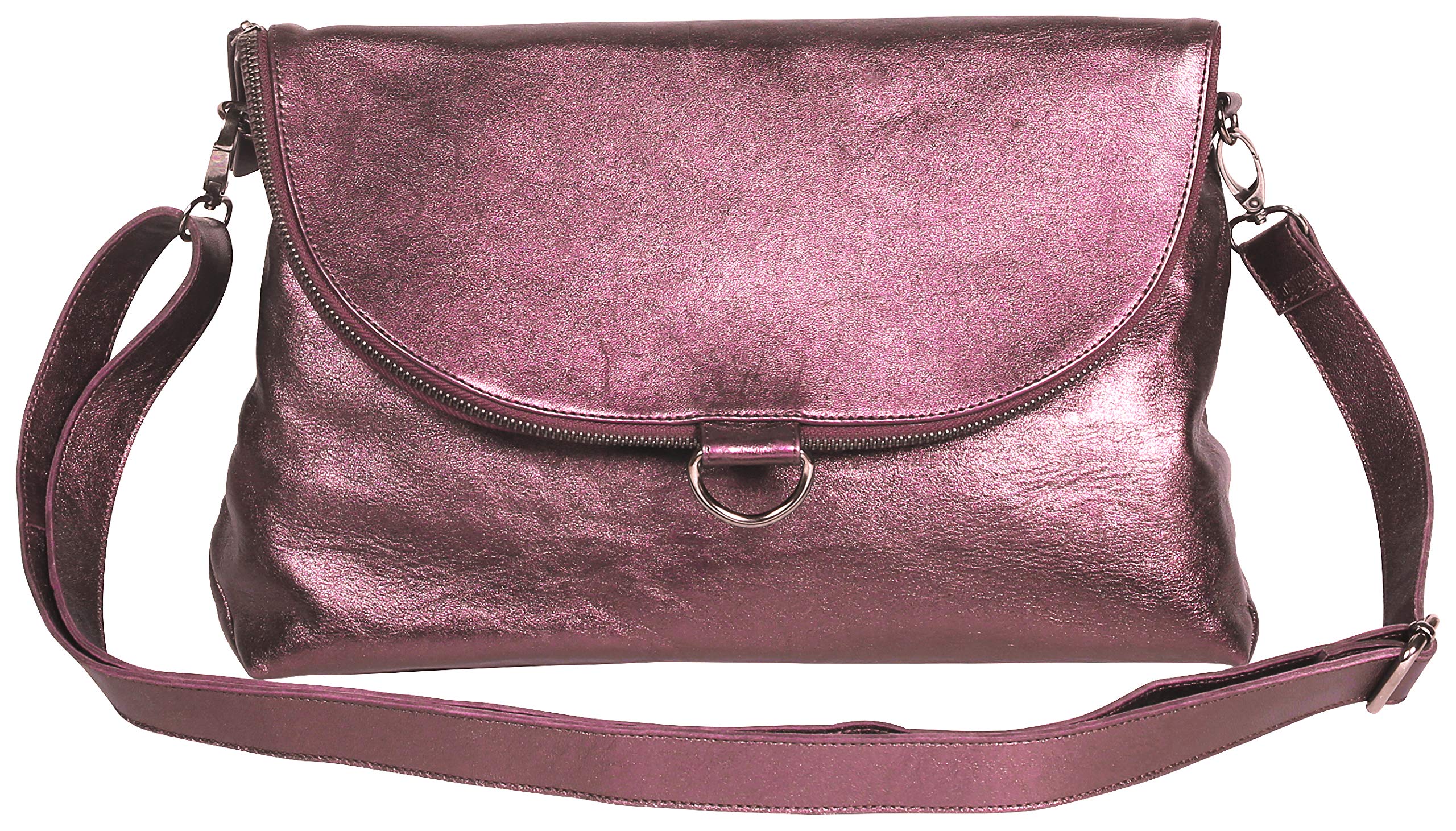 clairefontaine-age-bag-400033c-sac-dos-cuir-cerise-2-en-1 image 1