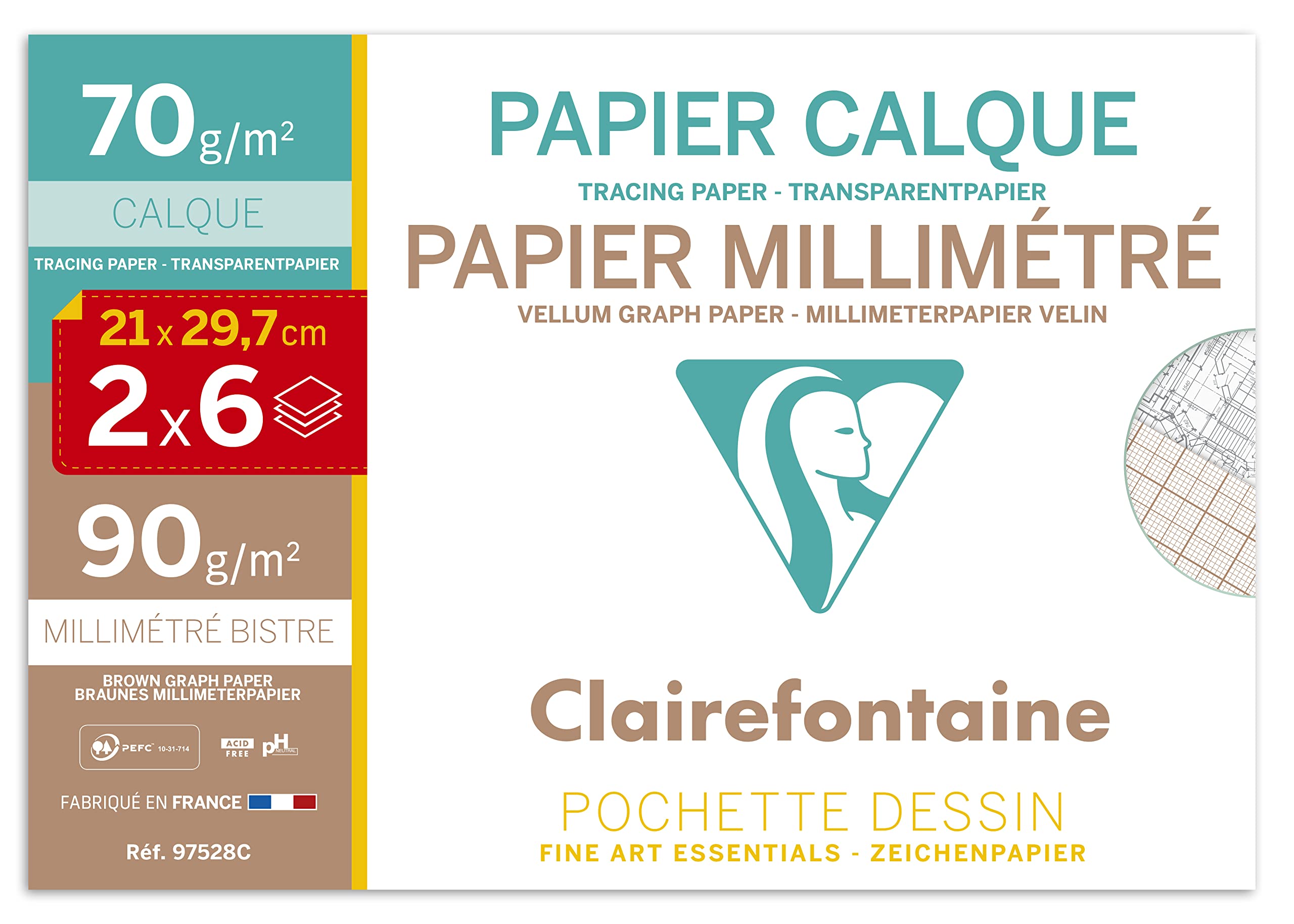 clairefontaine-97853c-pochette-calque-a4-90g-12-feuilles image 7
