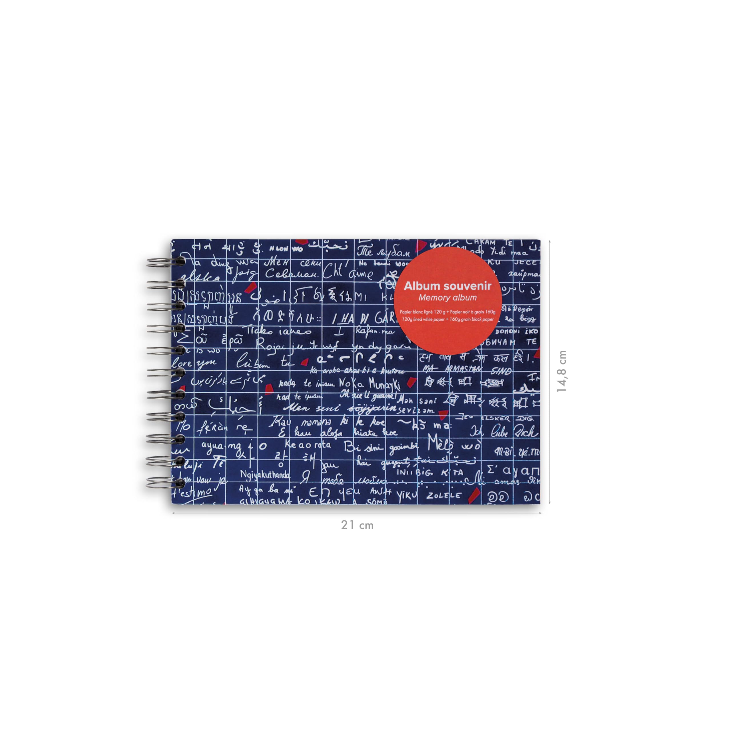 clairefontaine-116319c-album-souvenirs-a5-mur-je-t-aime-spirale image 2