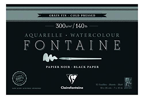 clairefontaine-painton-975302c-bloc-aquarelle-noir-18x26-cm-300g image 8