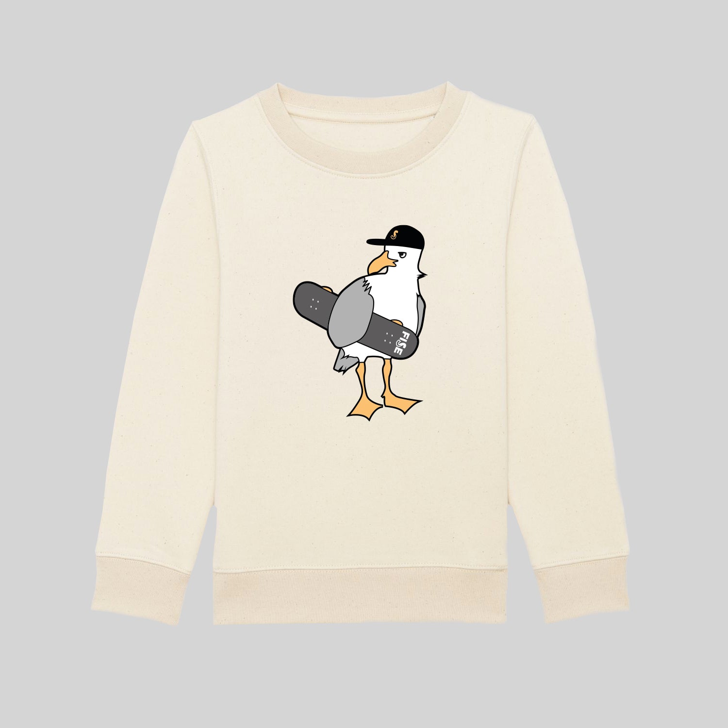 sweat-fise-mouette-natural-kids-beige-7-8-ans-coton-bio image 2