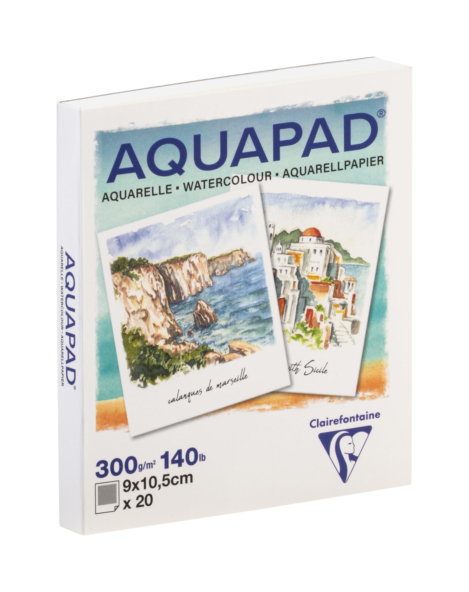 clairefontaine-painton-mini-bloc-aquapad-20-feuilles-9x10-5cm-300g image 1