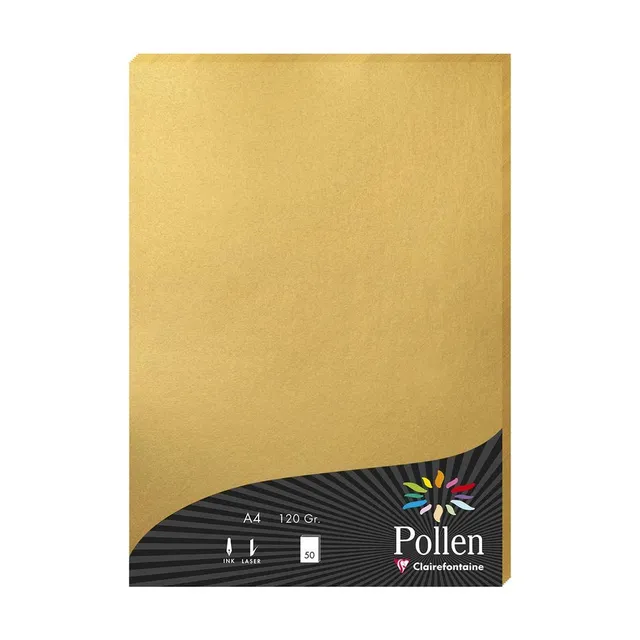 clairefontaine-pollen-papier-a4-or-50-feuilles-120g-nacr image 1