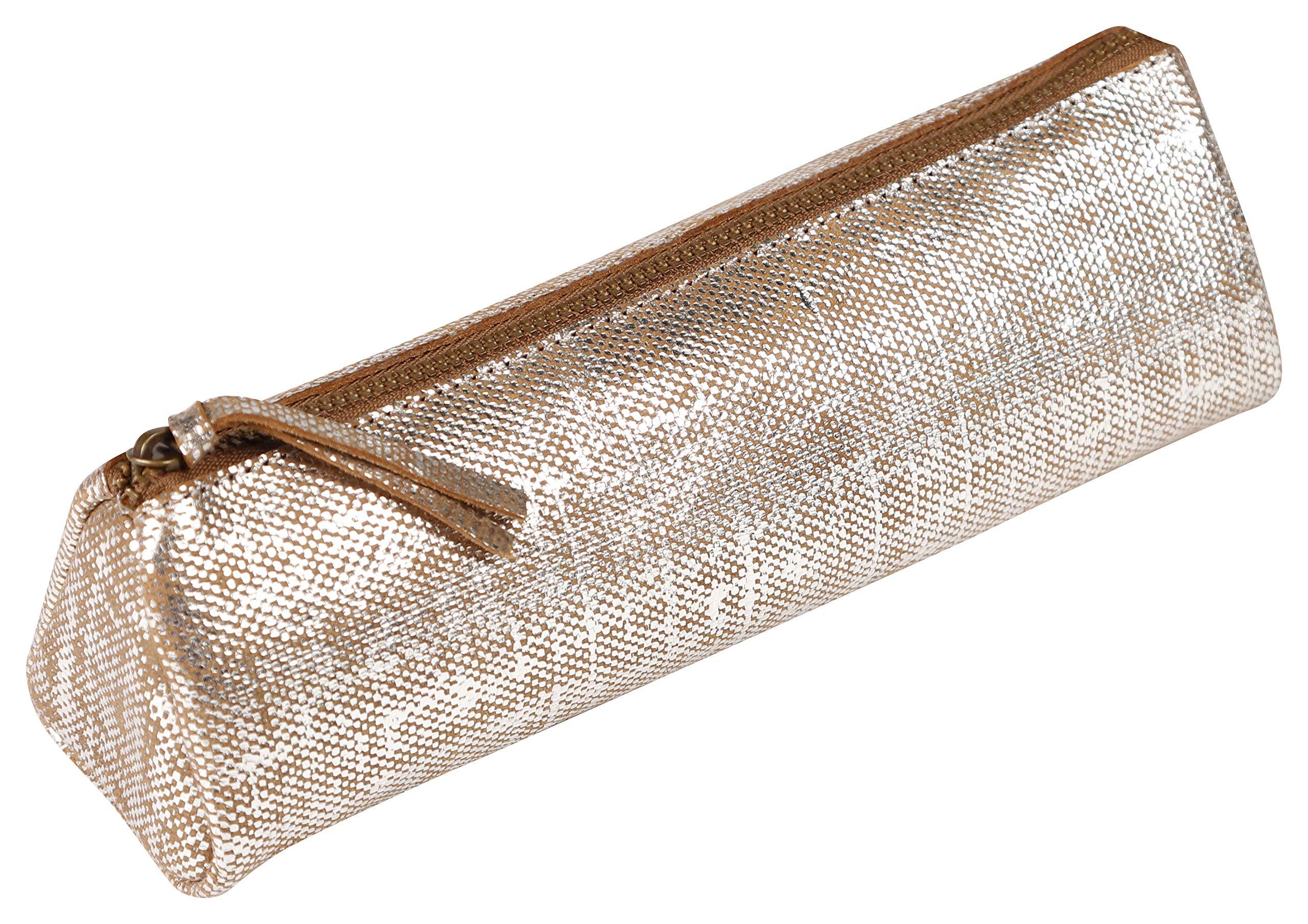 clairefontaine-age-bag-410044c-trousse-cuir-argent-22-cm image 1