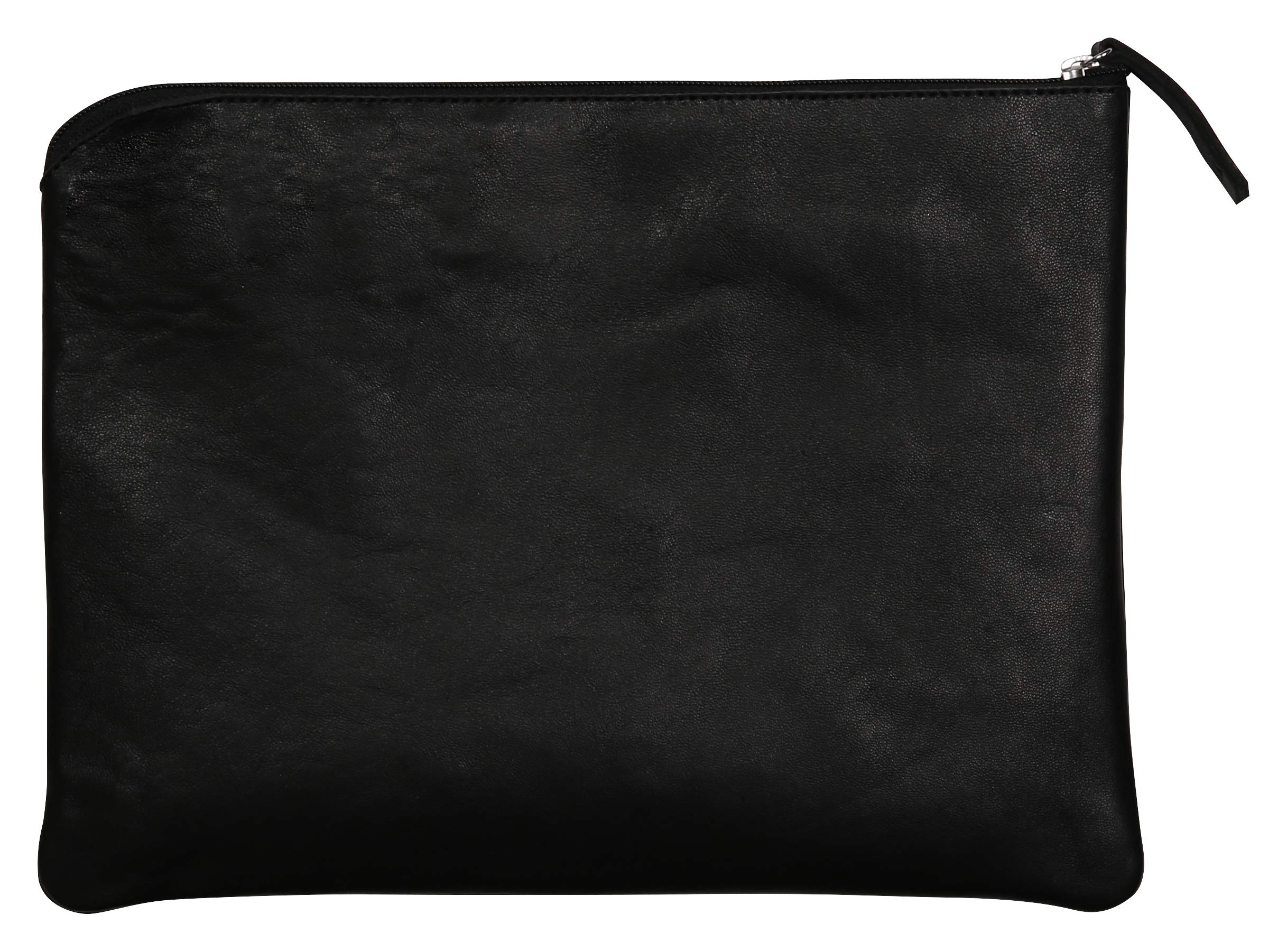 clairefontaine-age-bag-410136c-pochette-cuir-agneau-noir-26x19-cm image 1